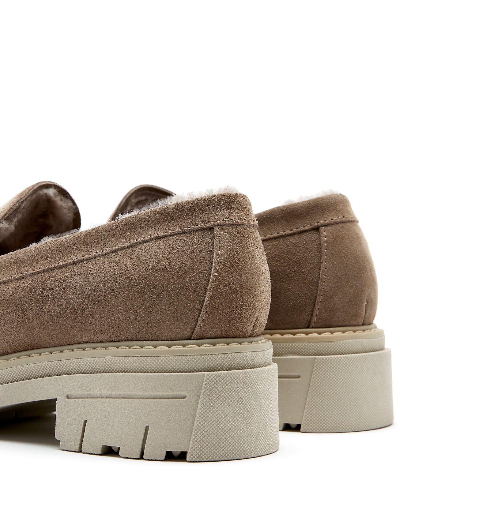 DONNY SHEARLING-LINED SUEDE LOAFER