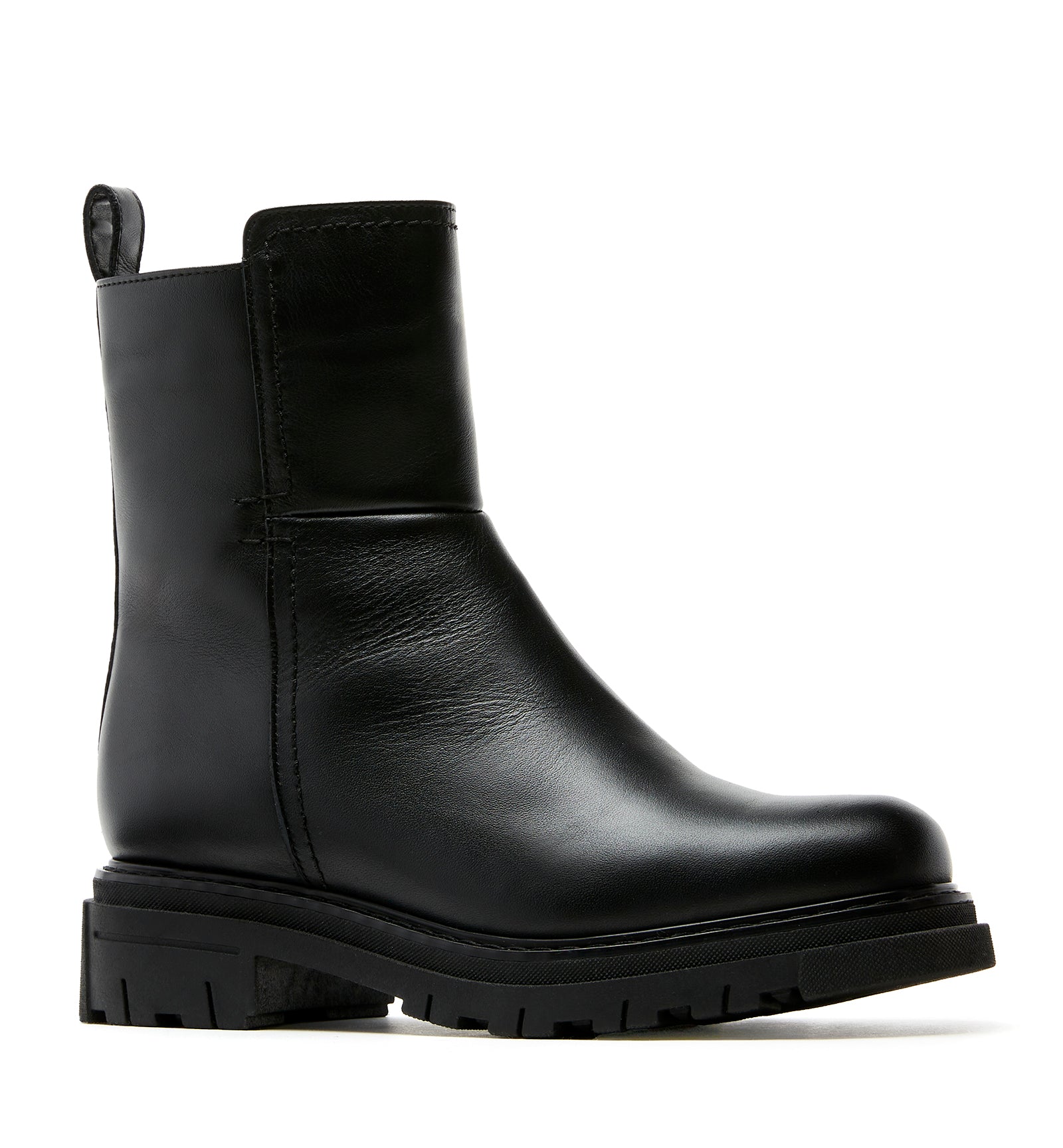DORIAN SHEARLING-LINED LEATHER BOOTIE