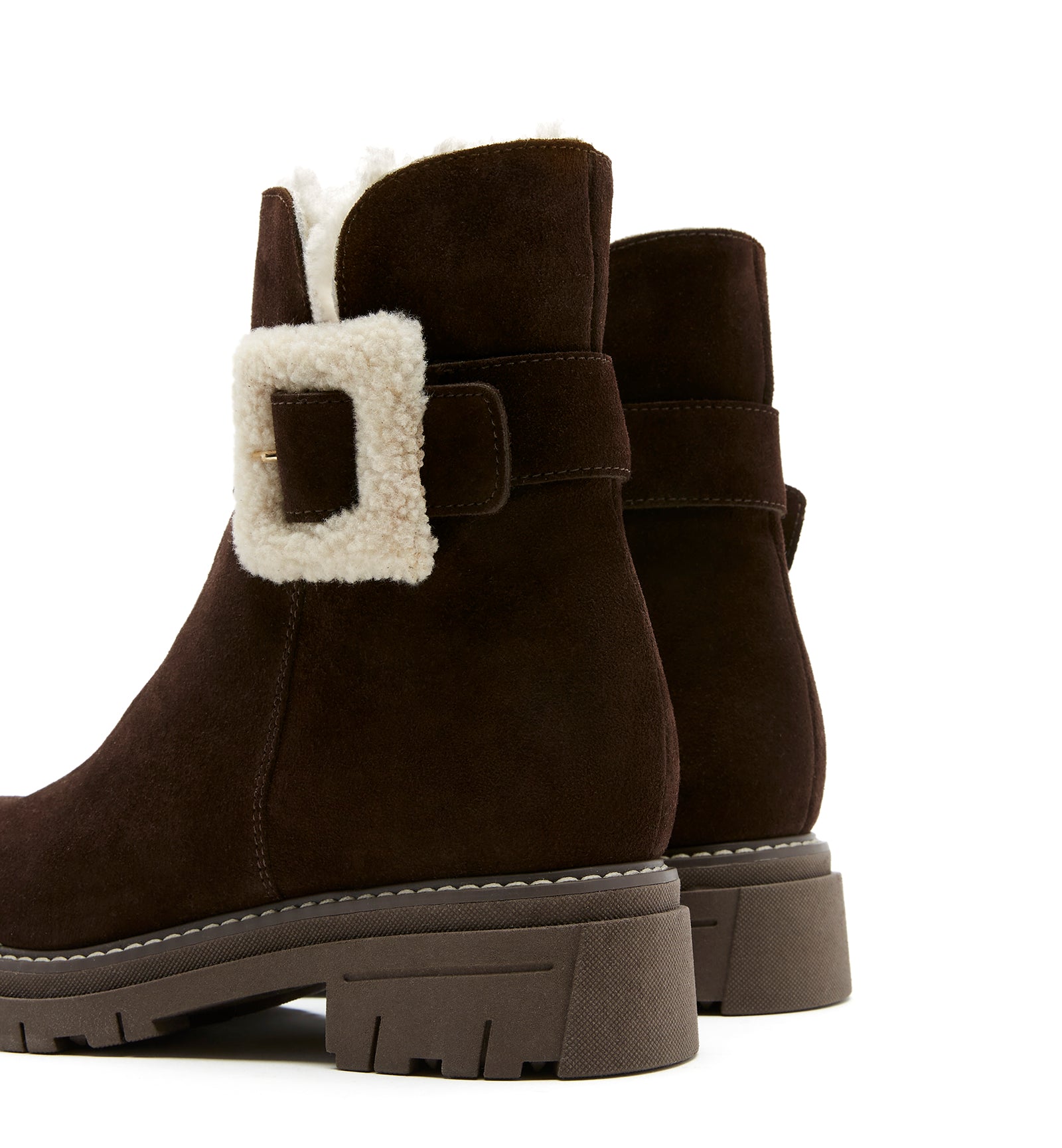 DOUG SHEARLING-LINED SUEDE BOOTIE