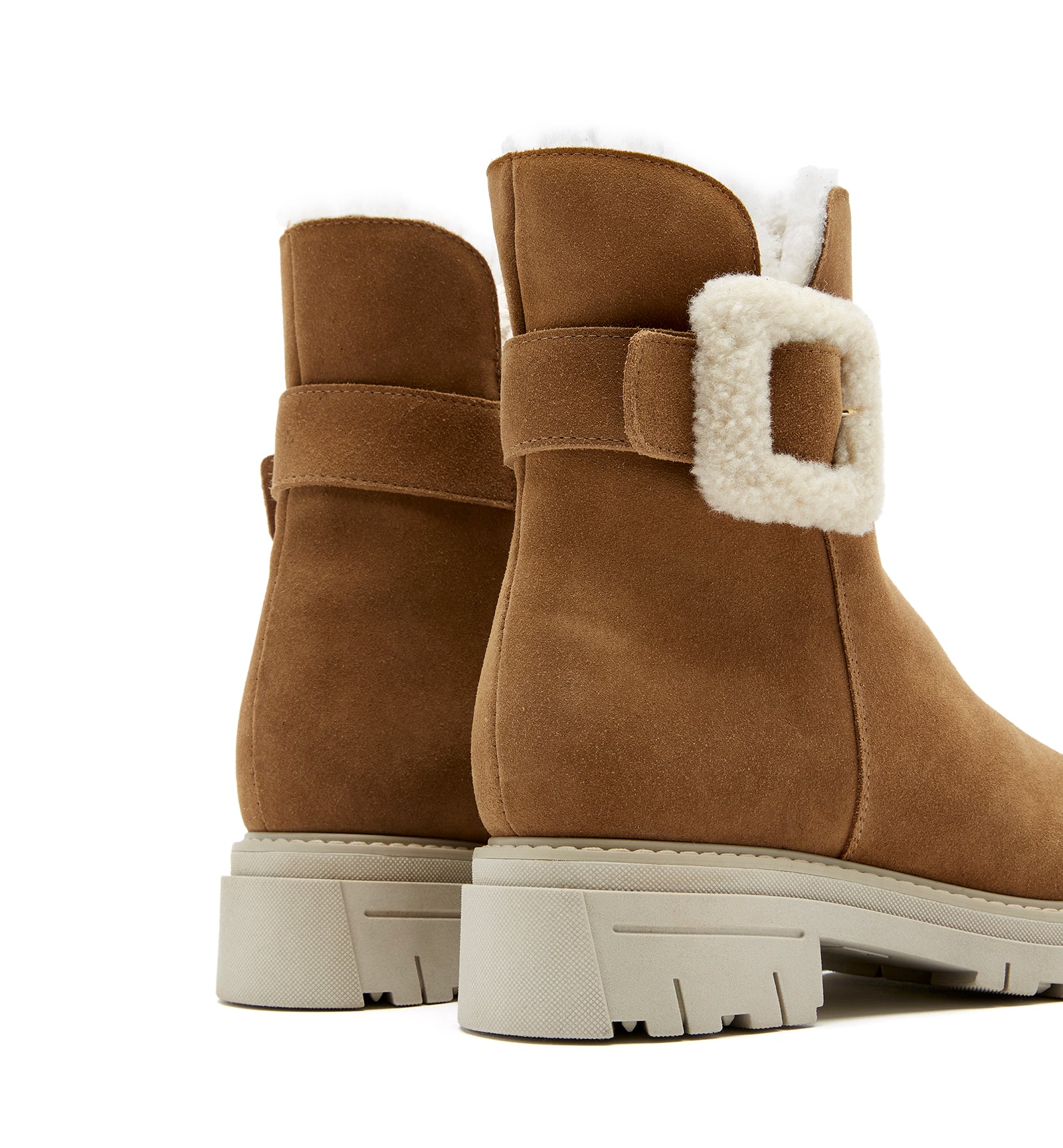 DOUG SHEARLING-LINED SUEDE BOOTIE
