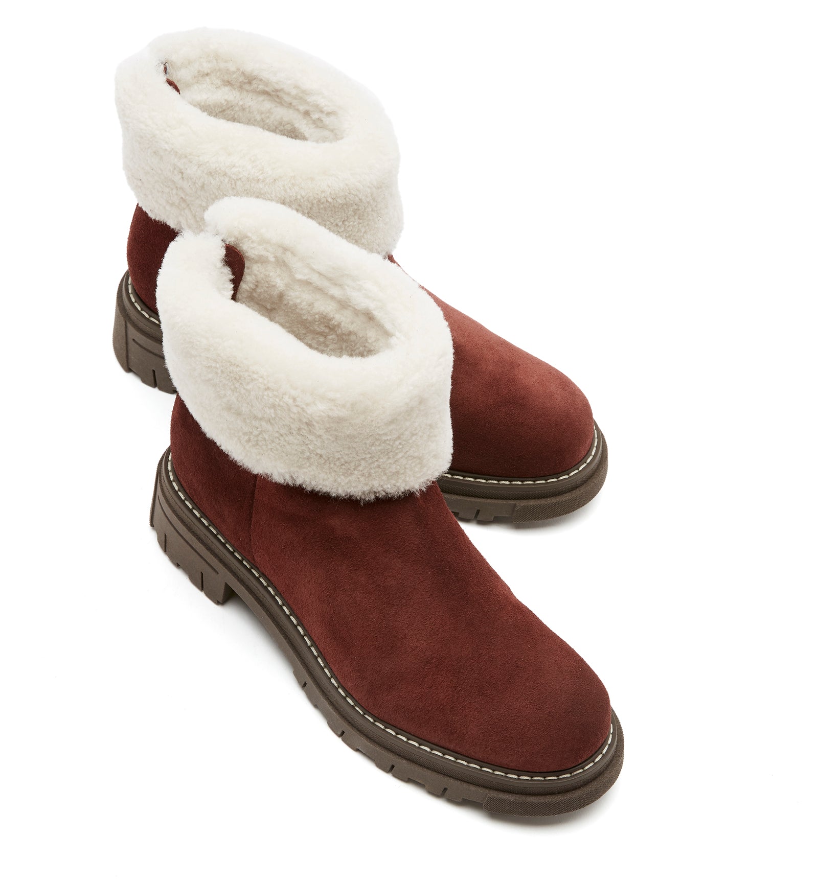 DWAYNE SHEARLING-LINED SUEDE BOOTIE