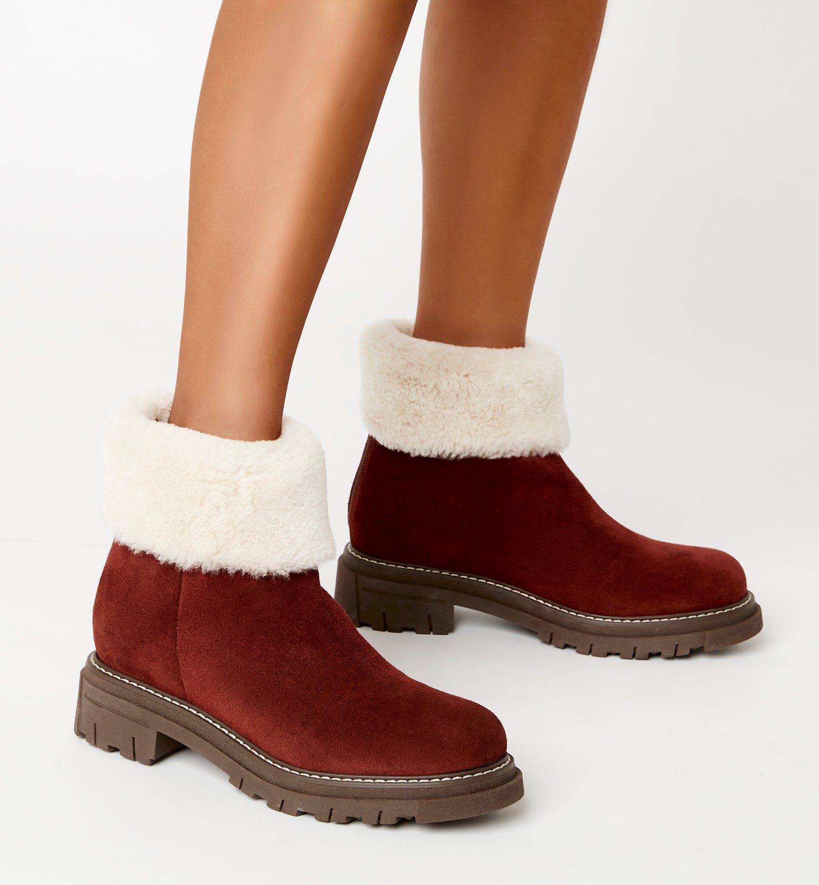 DWAYNE SHEARLING-LINED SUEDE BOOTIE