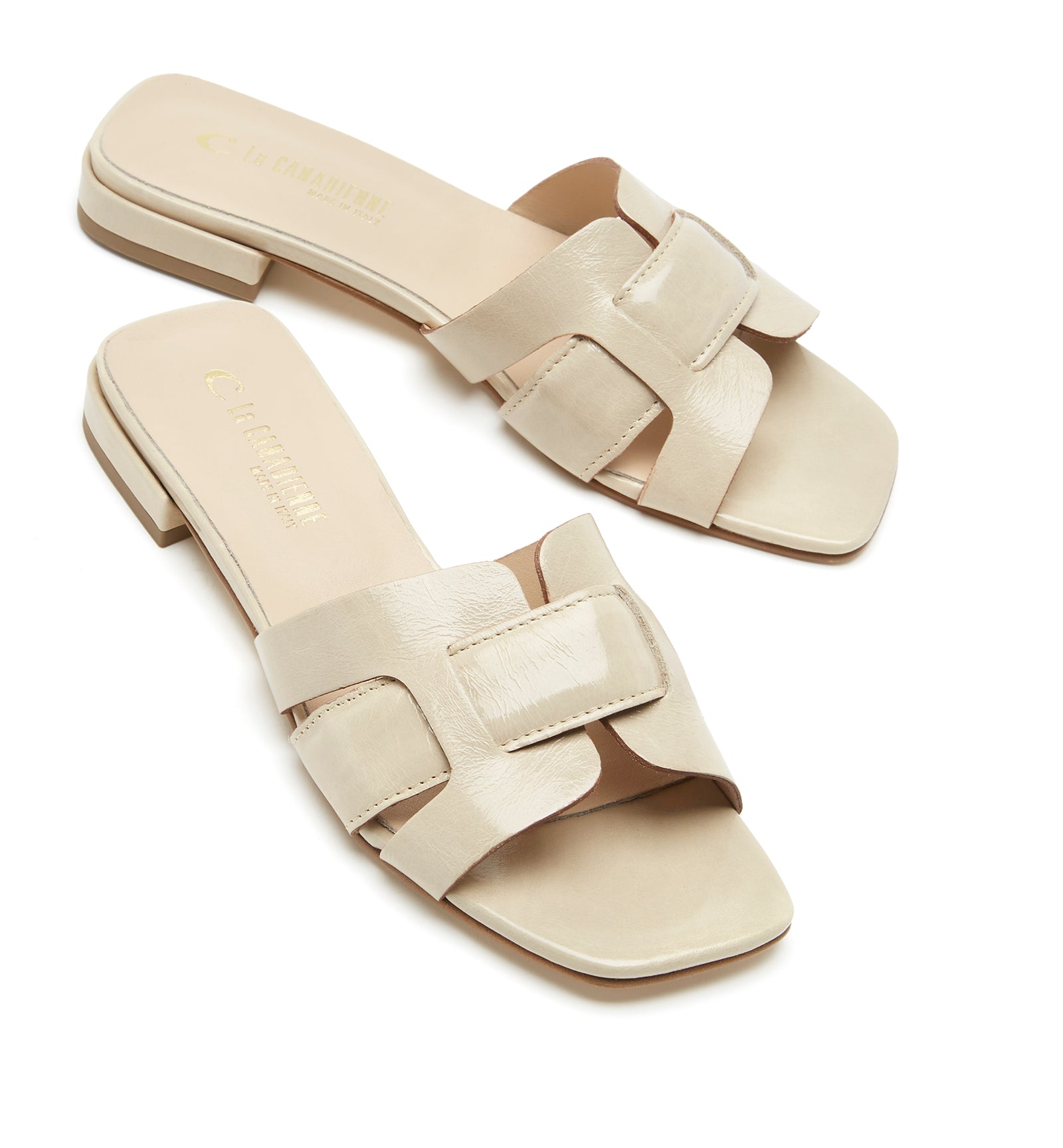 FLORE CRUSHED LEATHER SANDAL