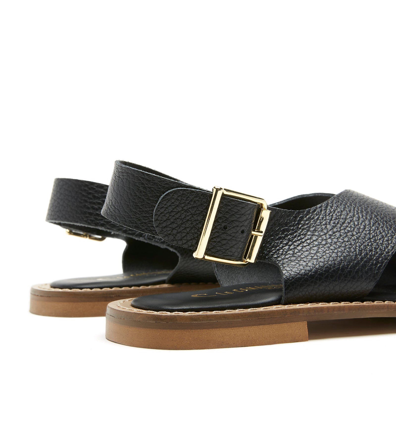 FREEDA SANDALE EN CUIR EFFET FROISSÉ