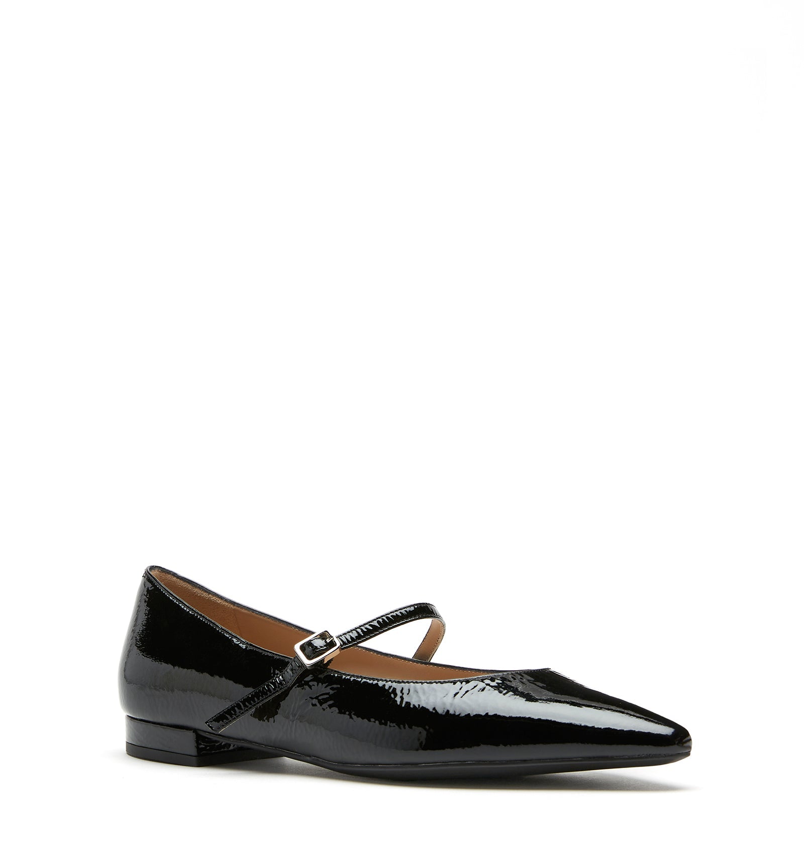 FRITZ CRINKLE LEATHER MARY JANE FLAT - La Canadienne