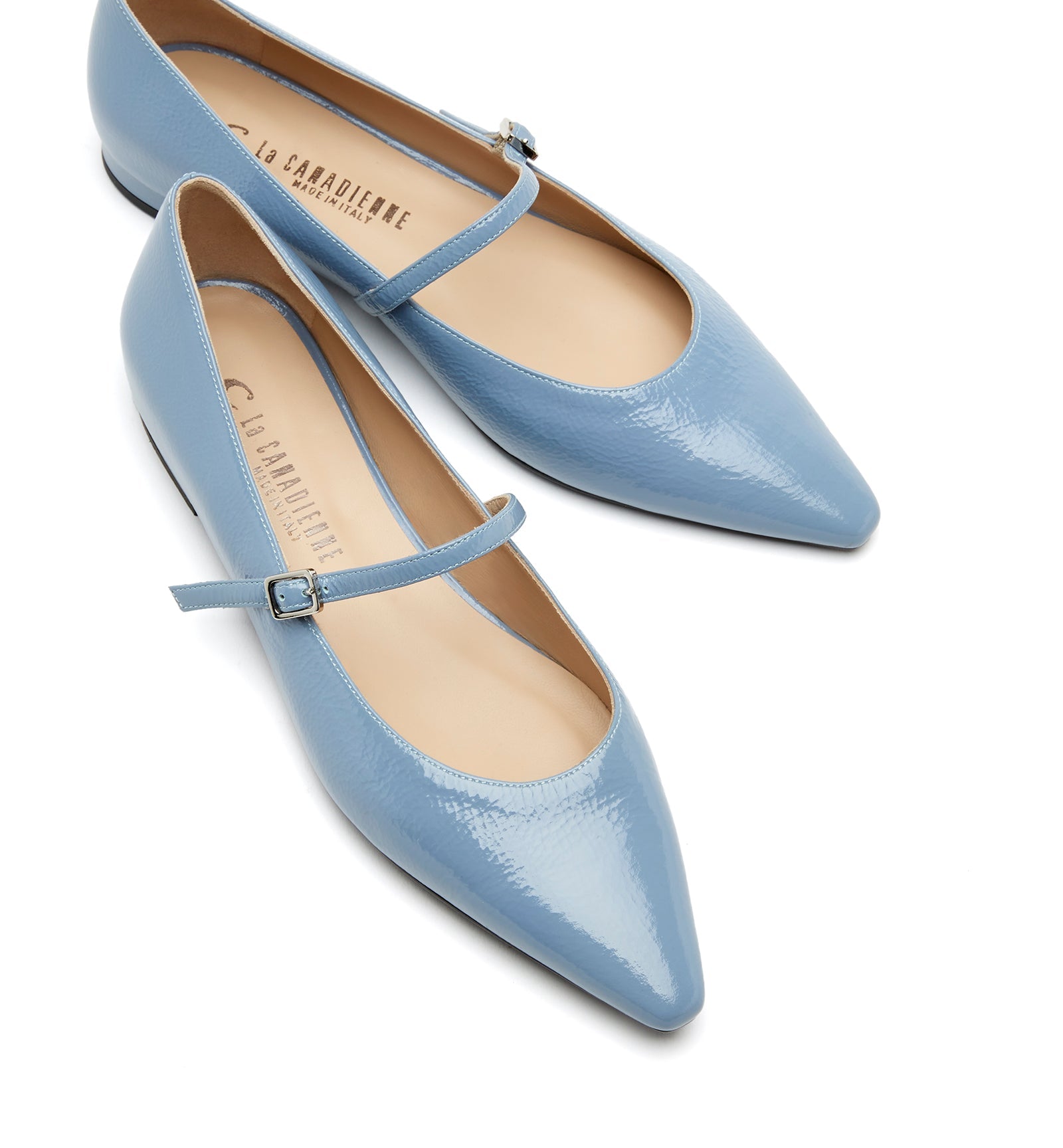 FRITZ CRINKLE LEATHER MARY JANE FLAT - La Canadienne
