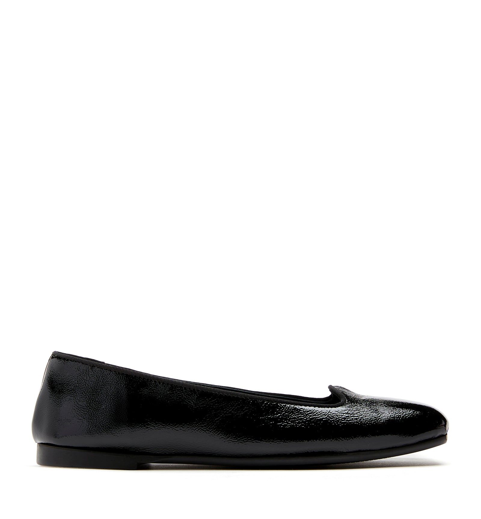 GEO CRINKLE LEATHER FLAT