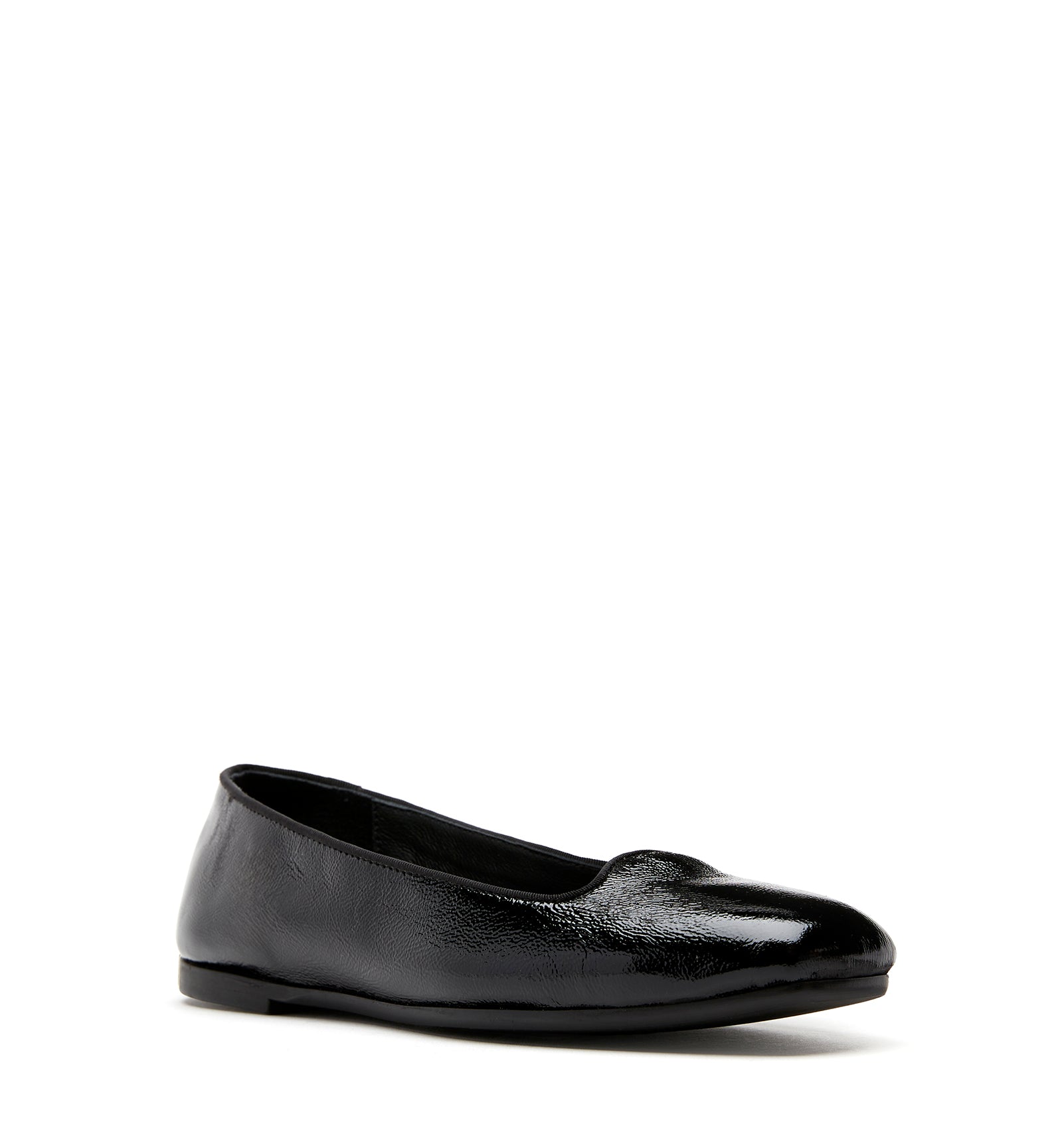GEO CRINKLE LEATHER FLAT