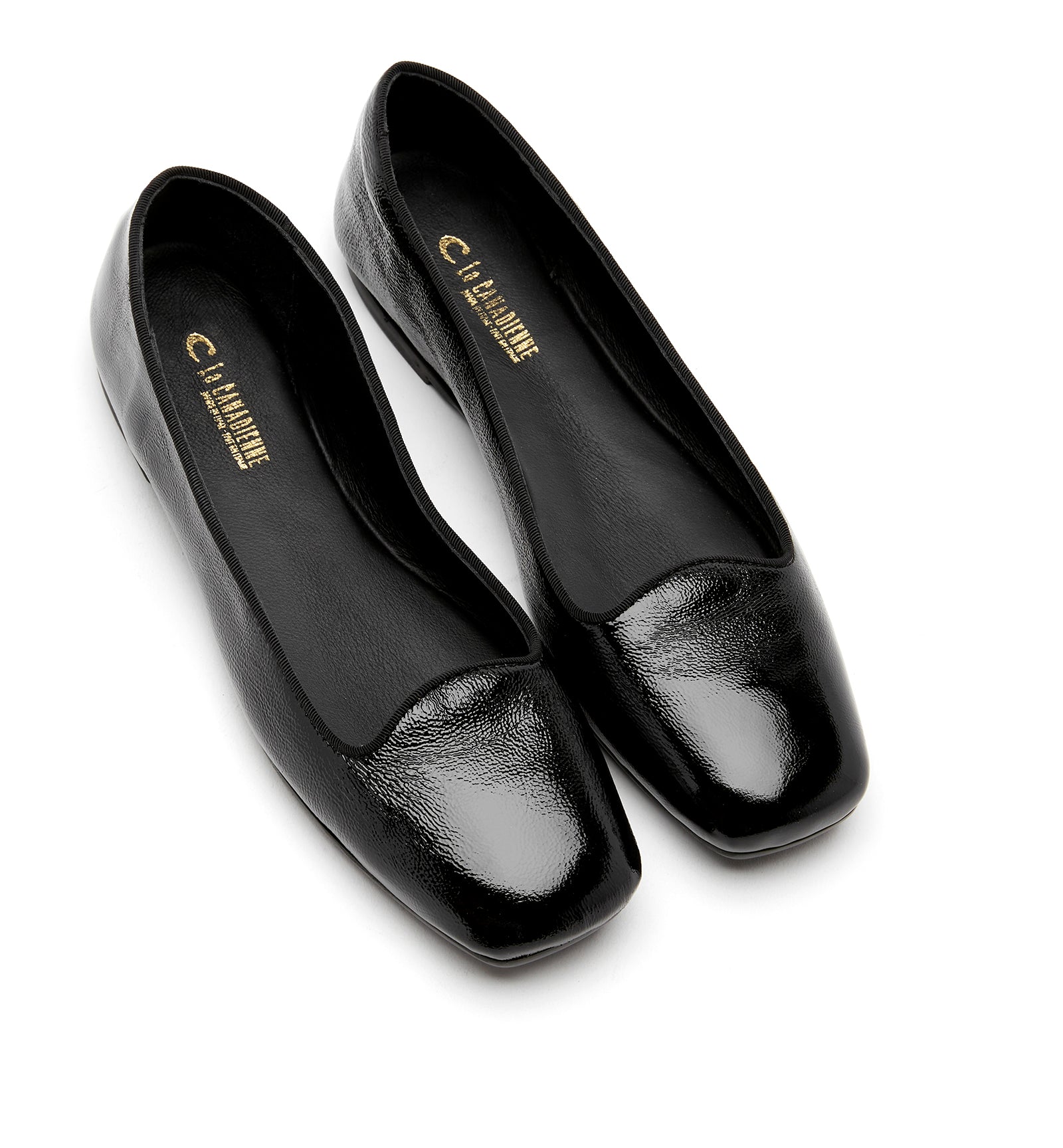 GEO CRINKLE LEATHER FLAT