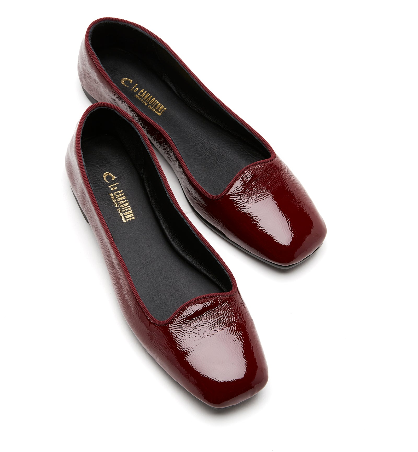 GEO CRINKLE LEATHER FLAT