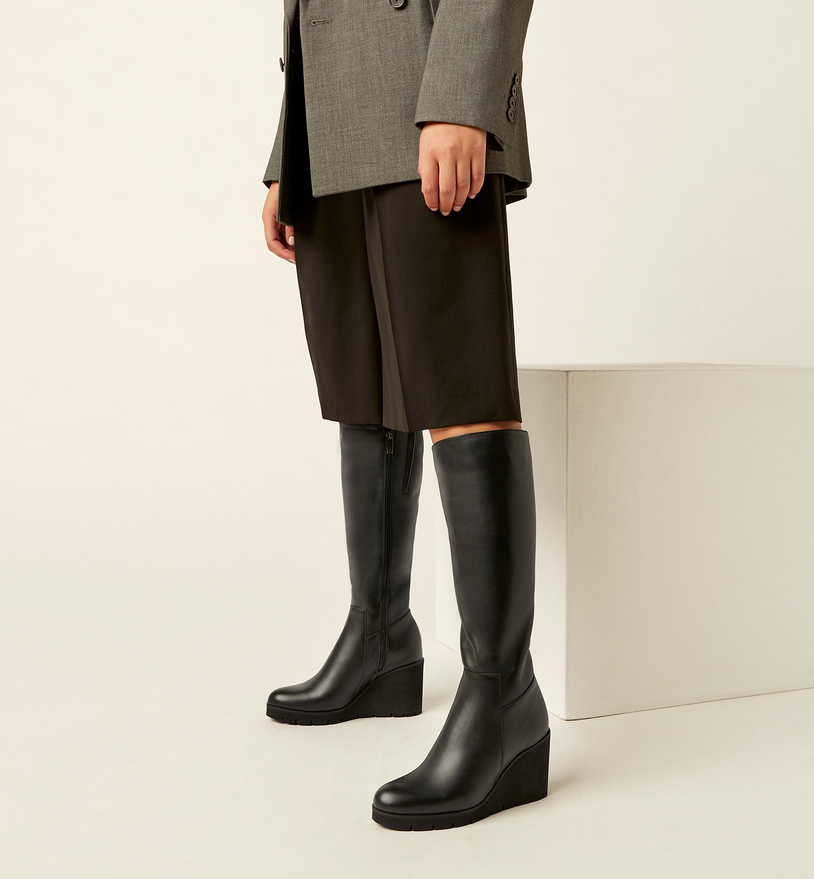 GOUP LEATHER WEDGE BOOT - La Canadienne