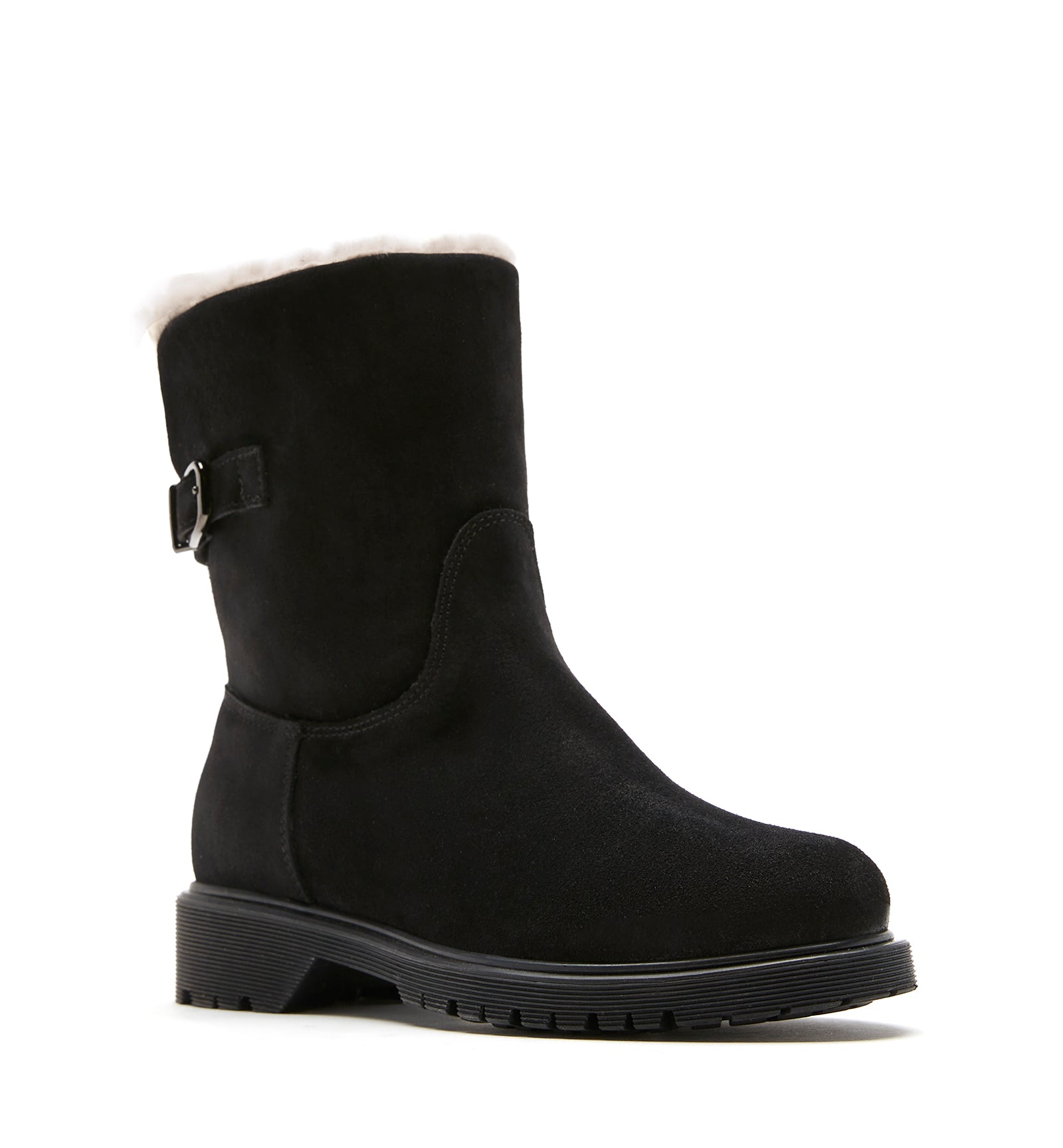 HADLEY SHEARLING-LINED SUEDE BOOTIE