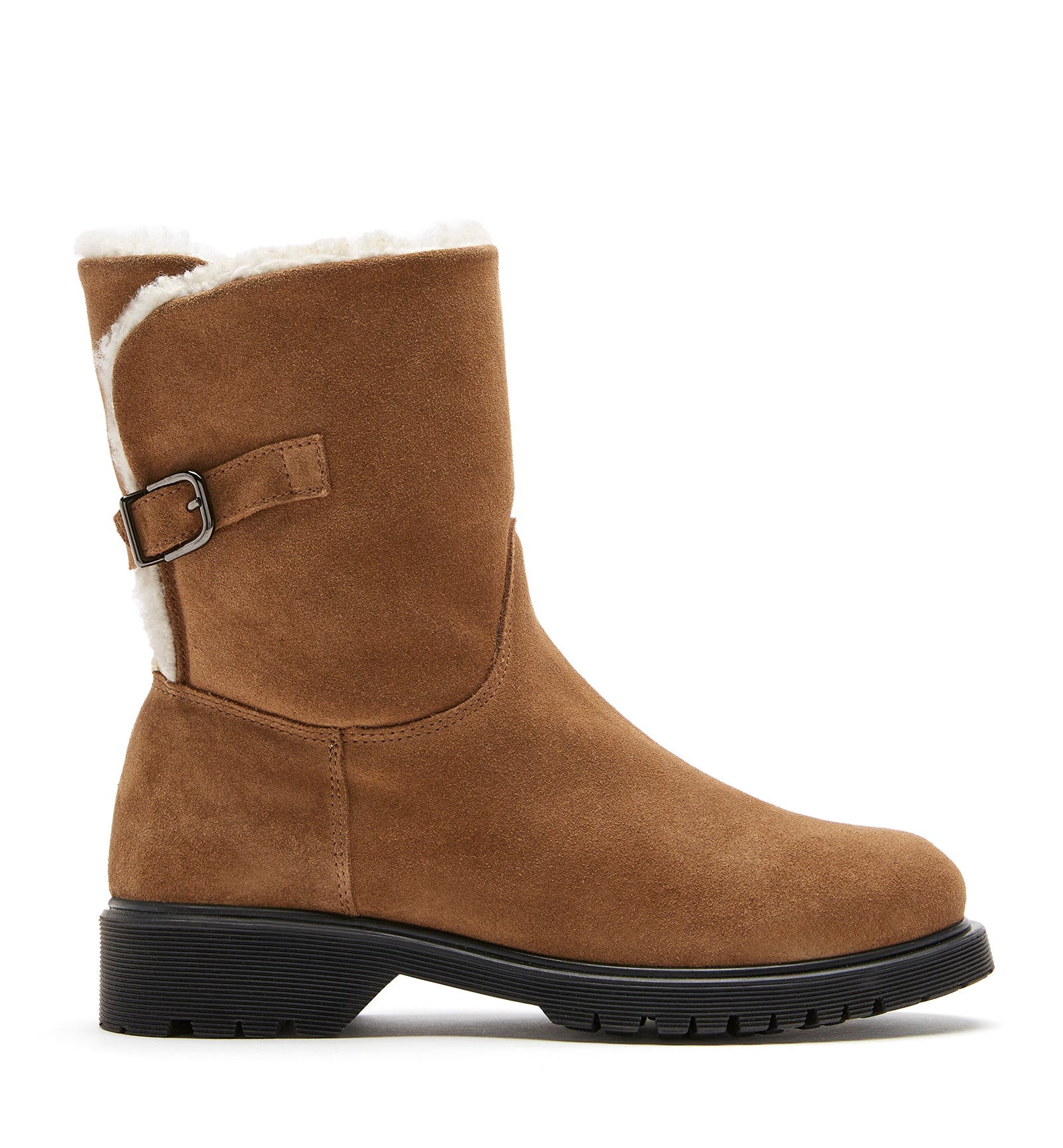 HADLEY SHEARLING-LINED SUEDE BOOTIE