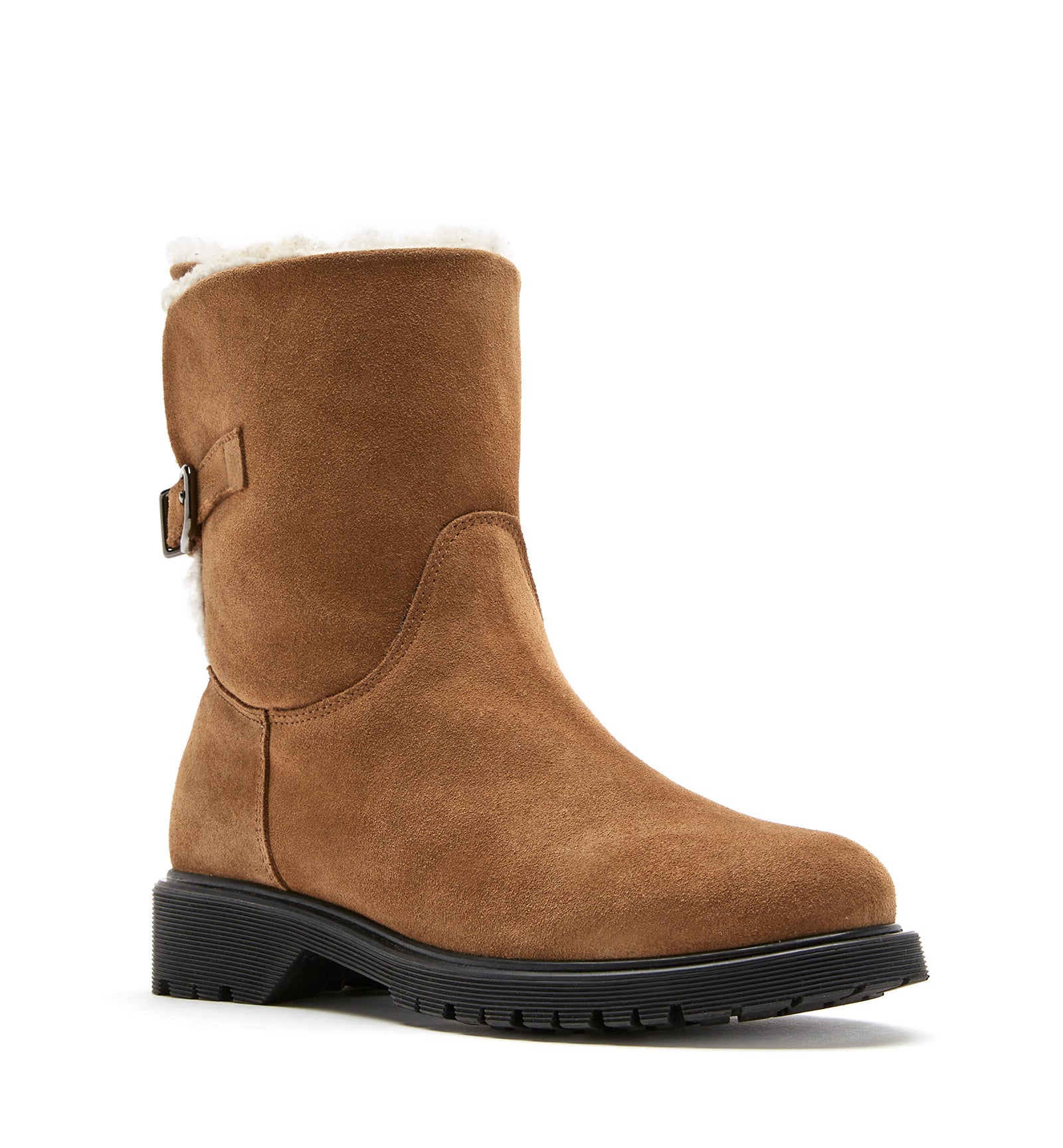 HADLEY SHEARLING-LINED SUEDE BOOTIE