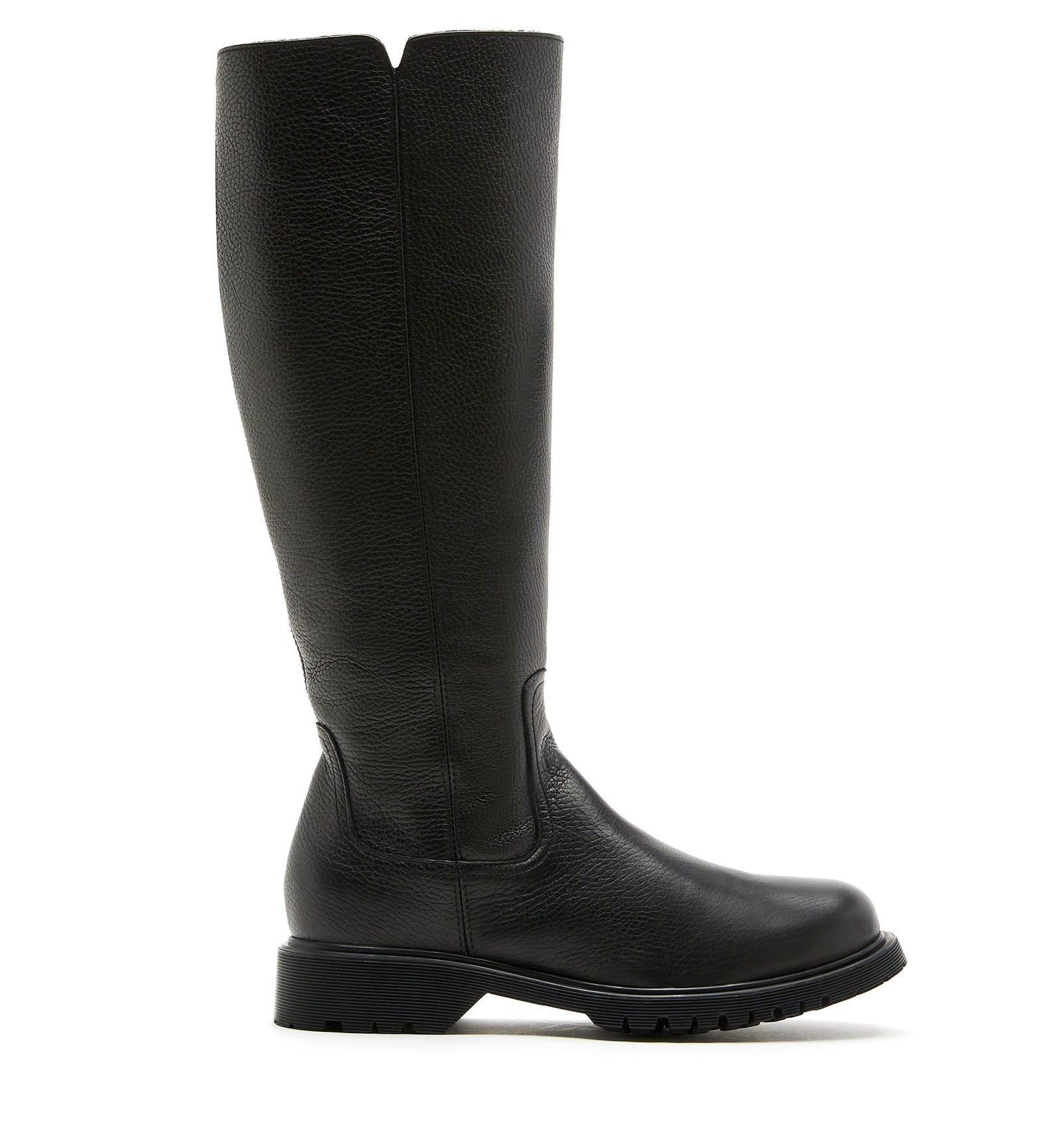 HARRY SHEARLING-LINED PEBBLE LEATHER BOOT