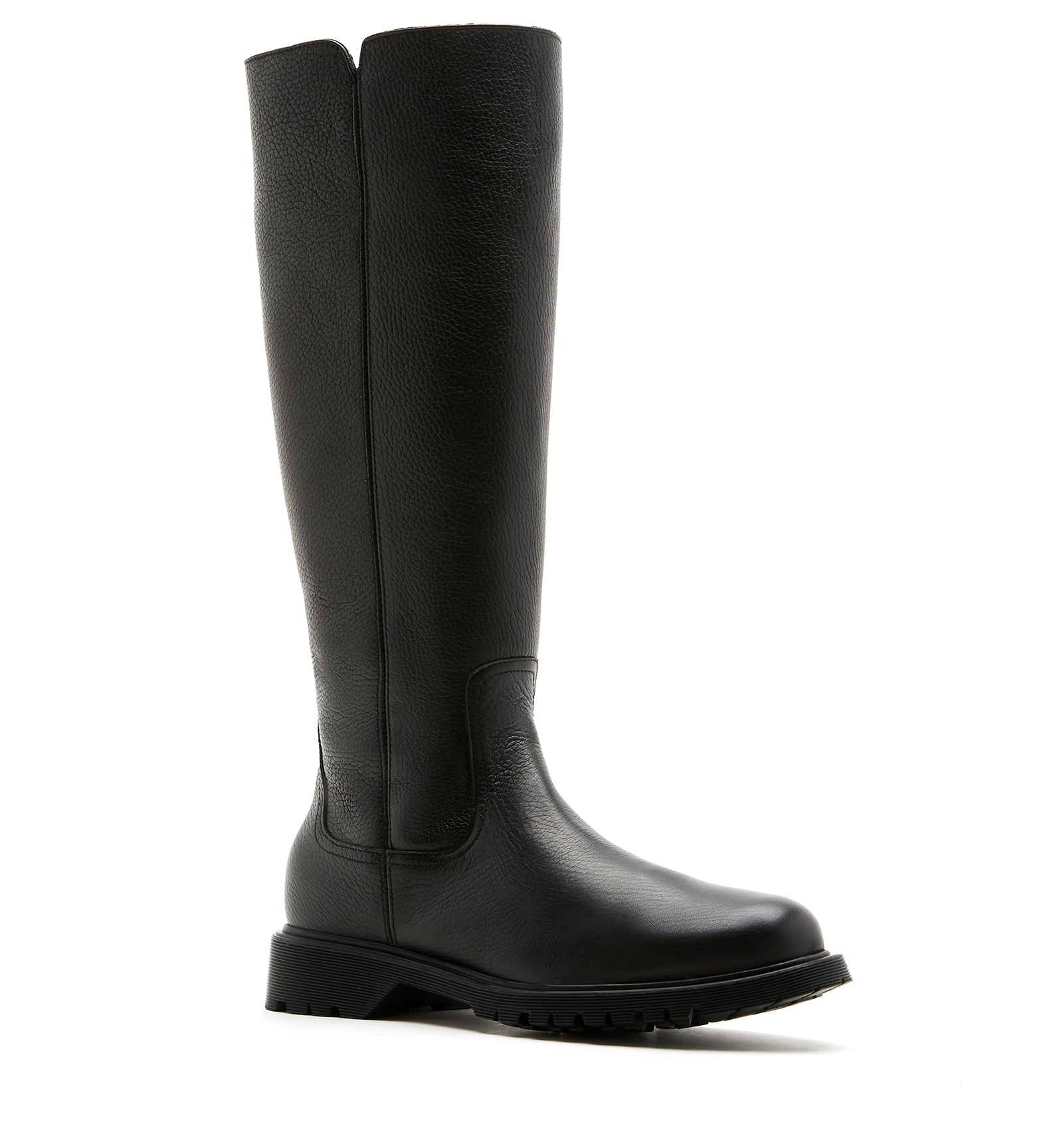 HARRY SHEARLING-LINED PEBBLE LEATHER BOOT