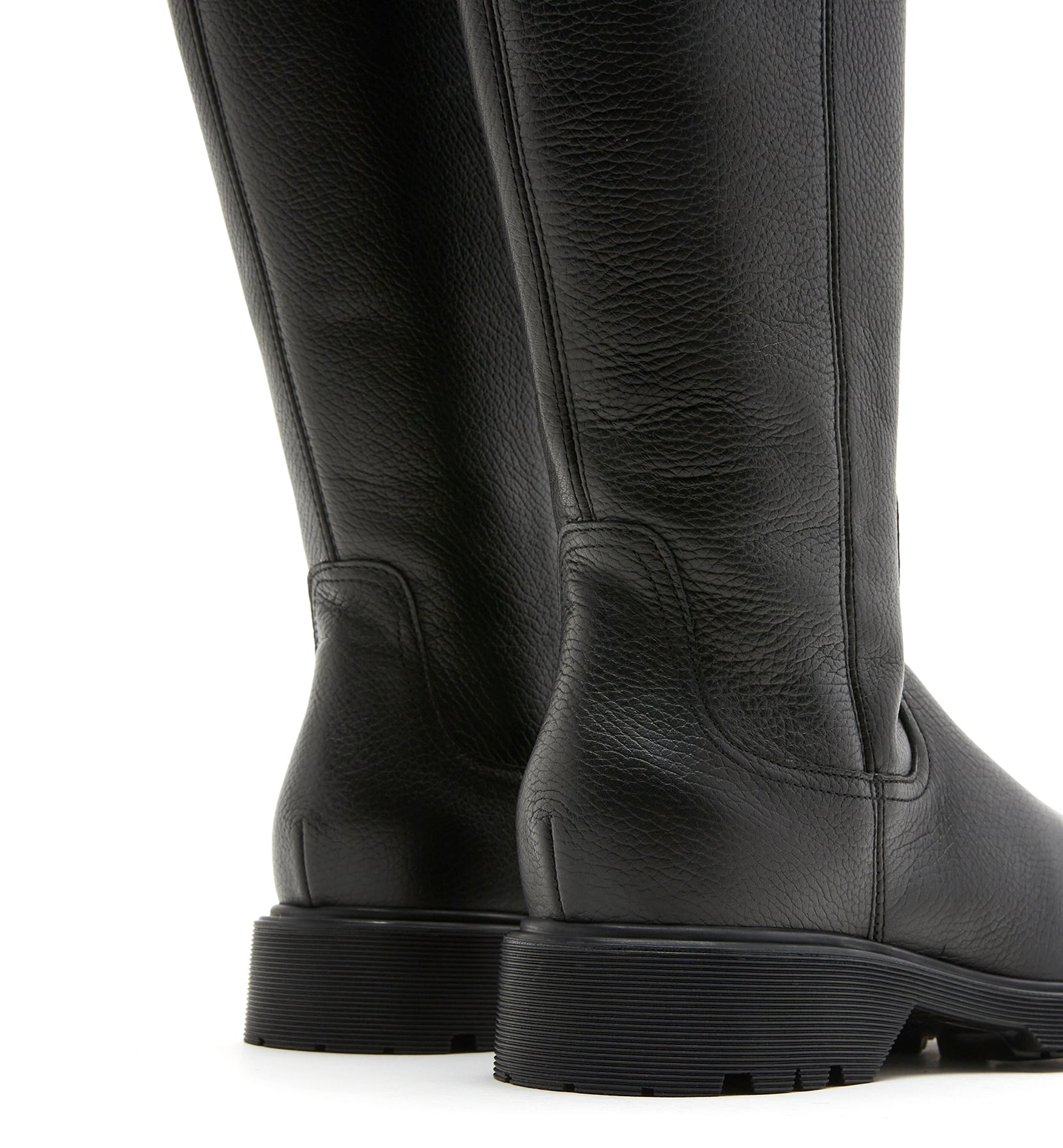 HARRY SHEARLING-LINED PEBBLE LEATHER BOOT