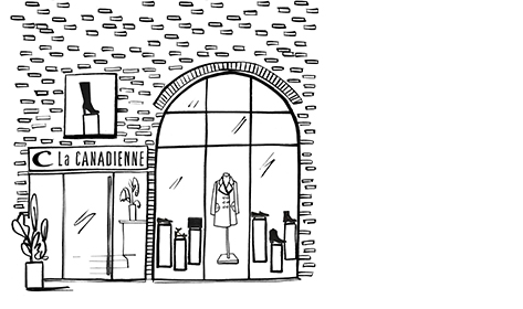 Outremont storefront drawing