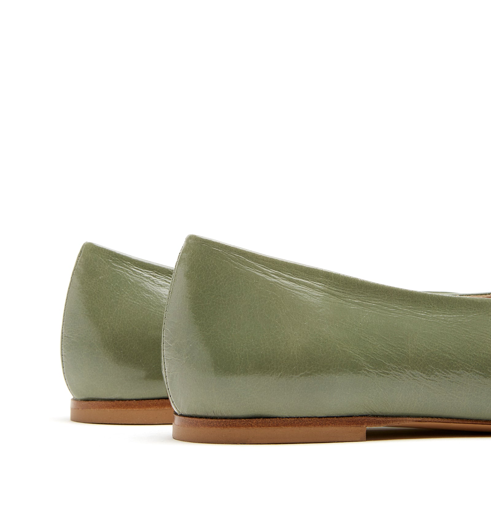 JERSEY BALLERINE EN CUIR EFFET FROISSÉ