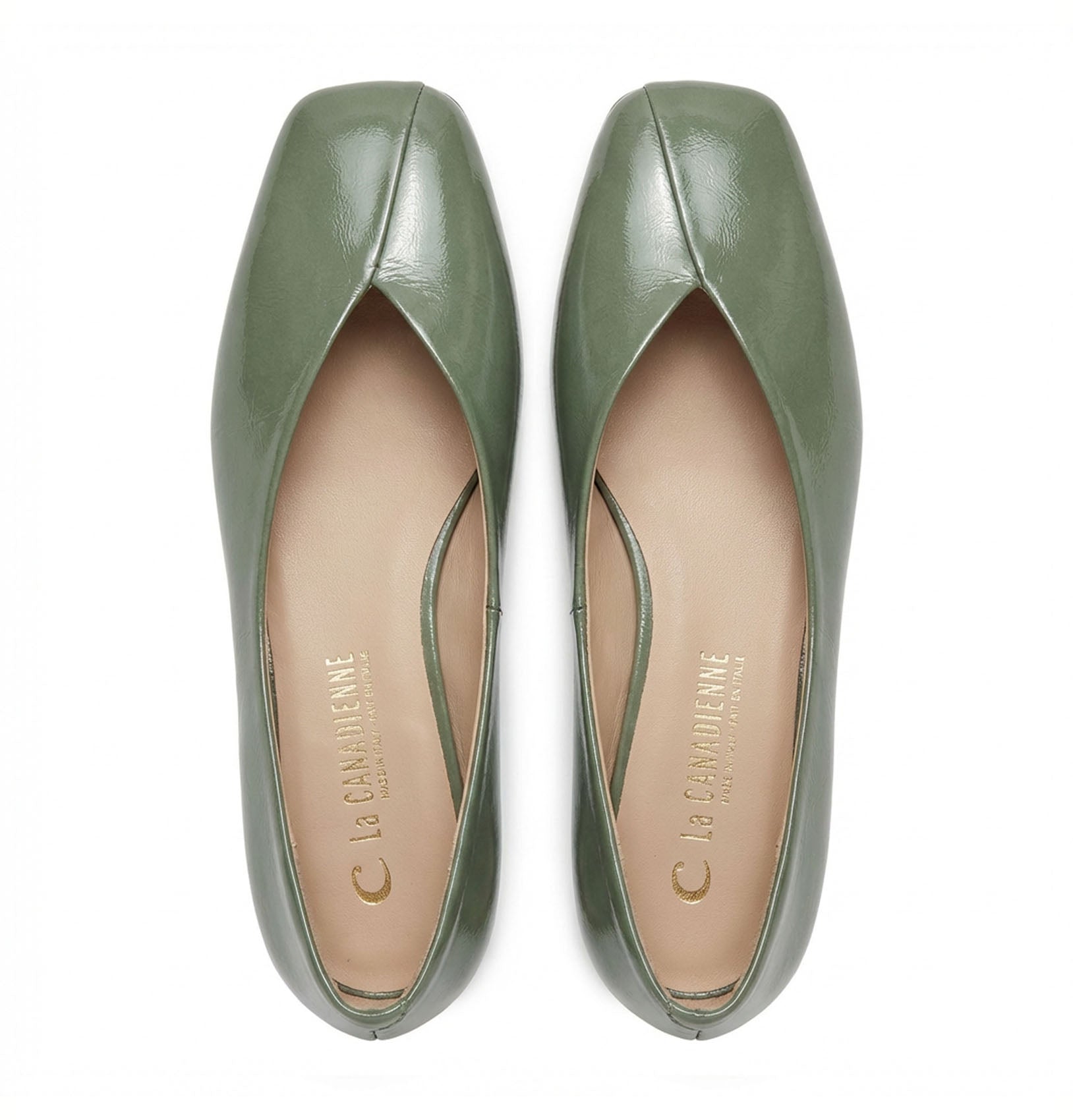 JERSEY BALLERINE EN CUIR EFFET FROISSÉ