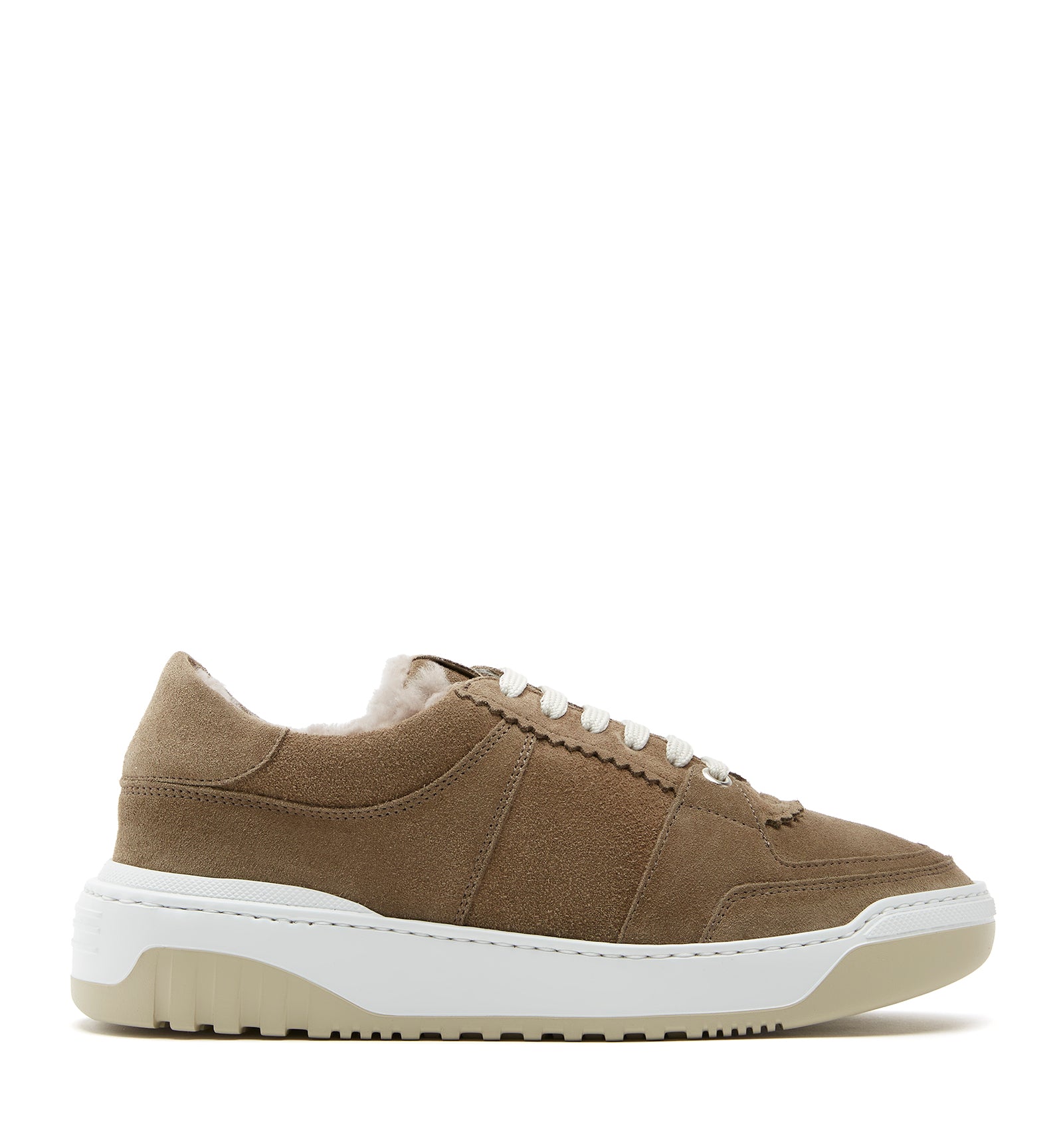 KLAIRE SHEARLING-LINED SUEDE SNEAKER