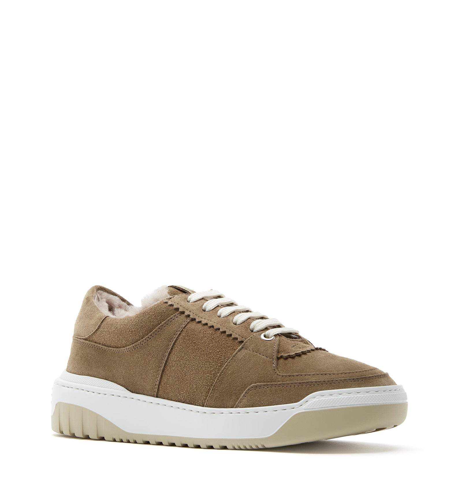 KLAIRE SHEARLING-LINED SUEDE SNEAKER