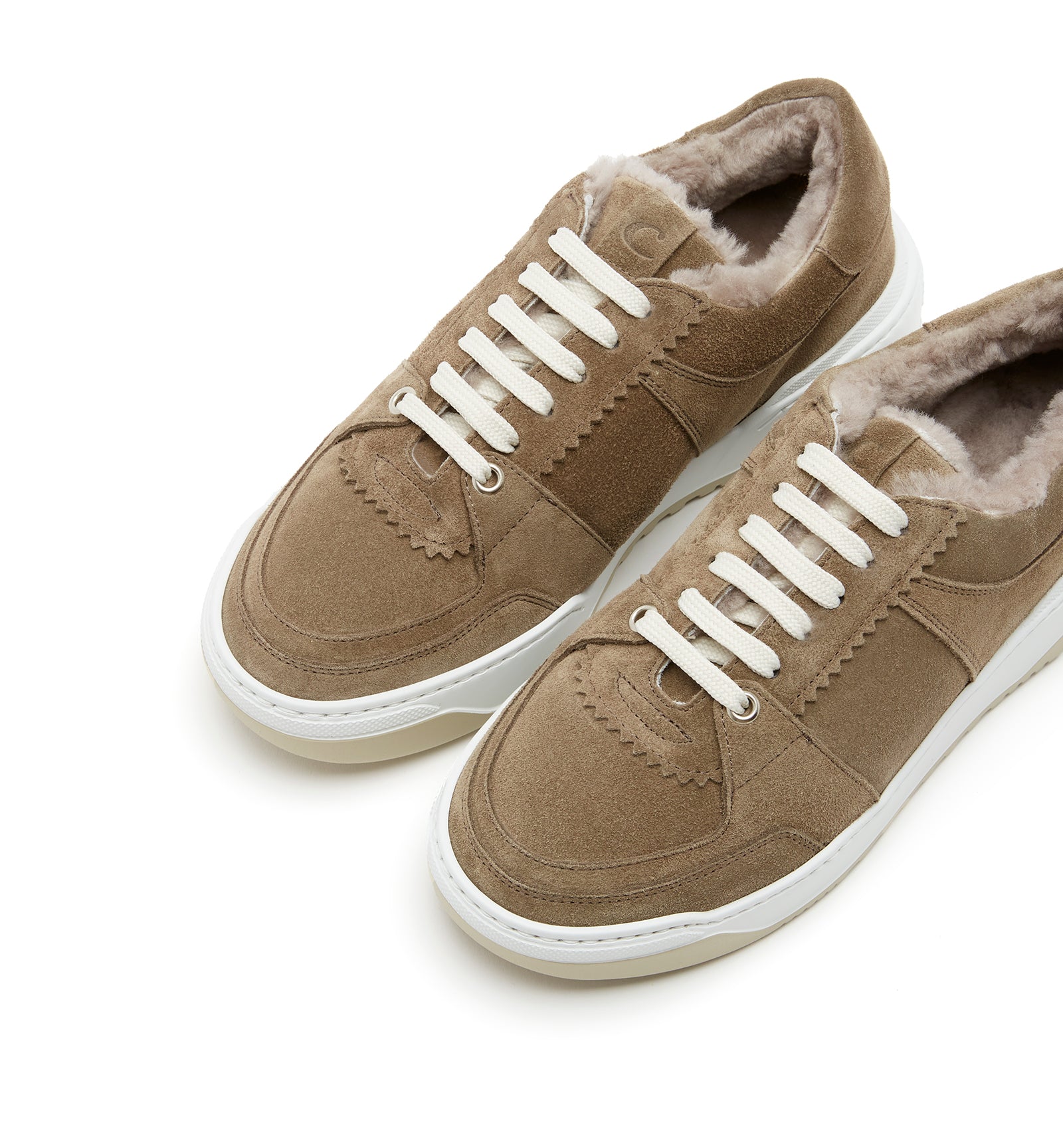 KLAIRE SHEARLING-LINED SUEDE SNEAKER