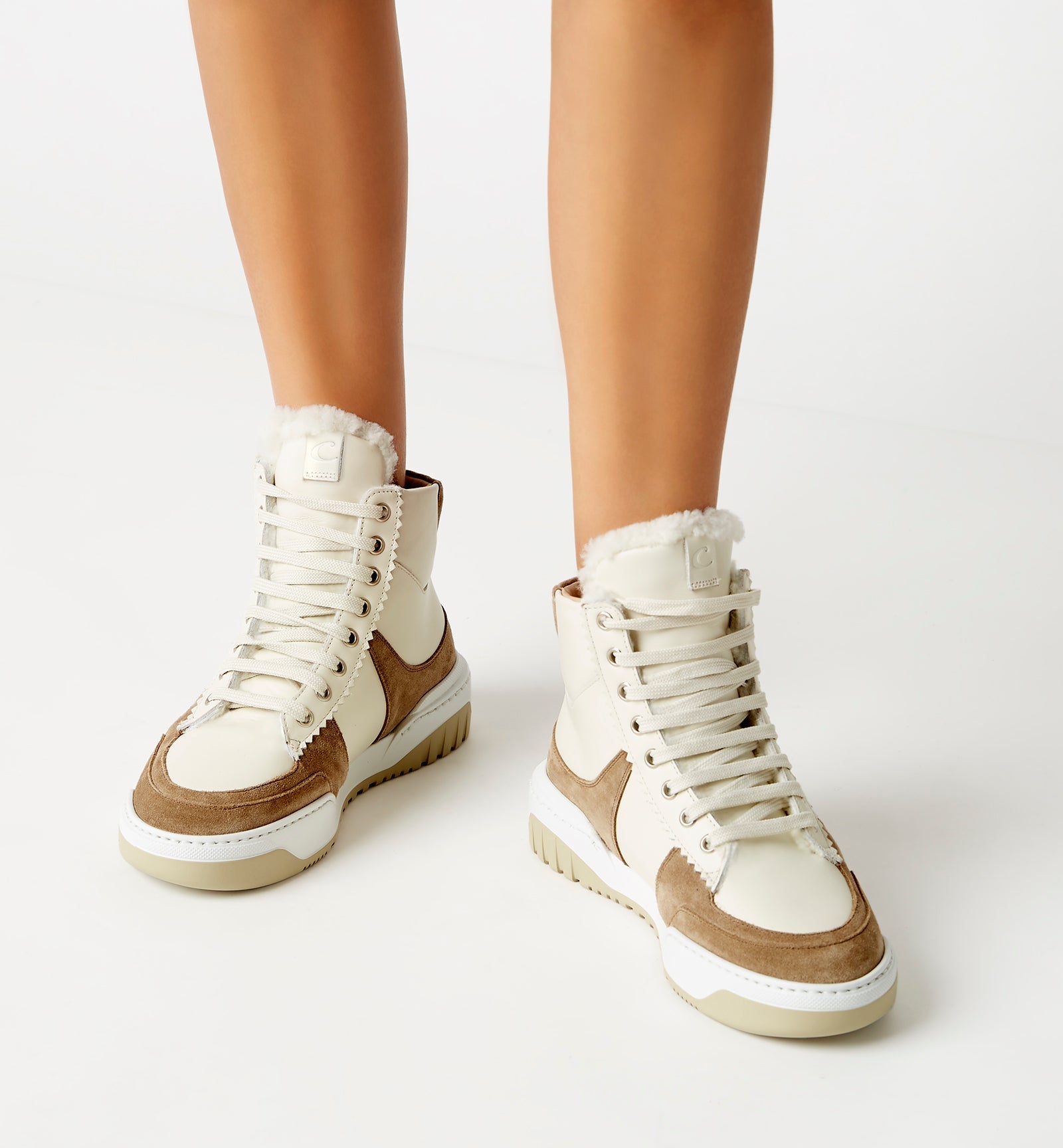 KRISTEN SHEARLING - LINED SUEDE SNEAKER - La Canadienne
