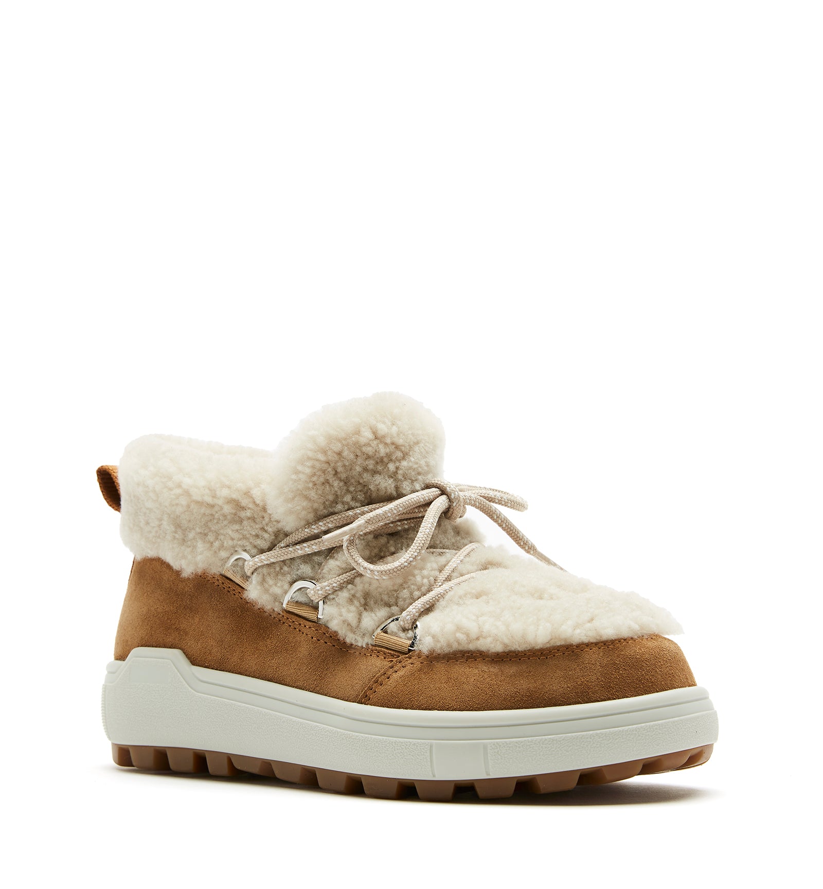 LAUPEN SHEARLING-LINED SUEDE BOOTIE