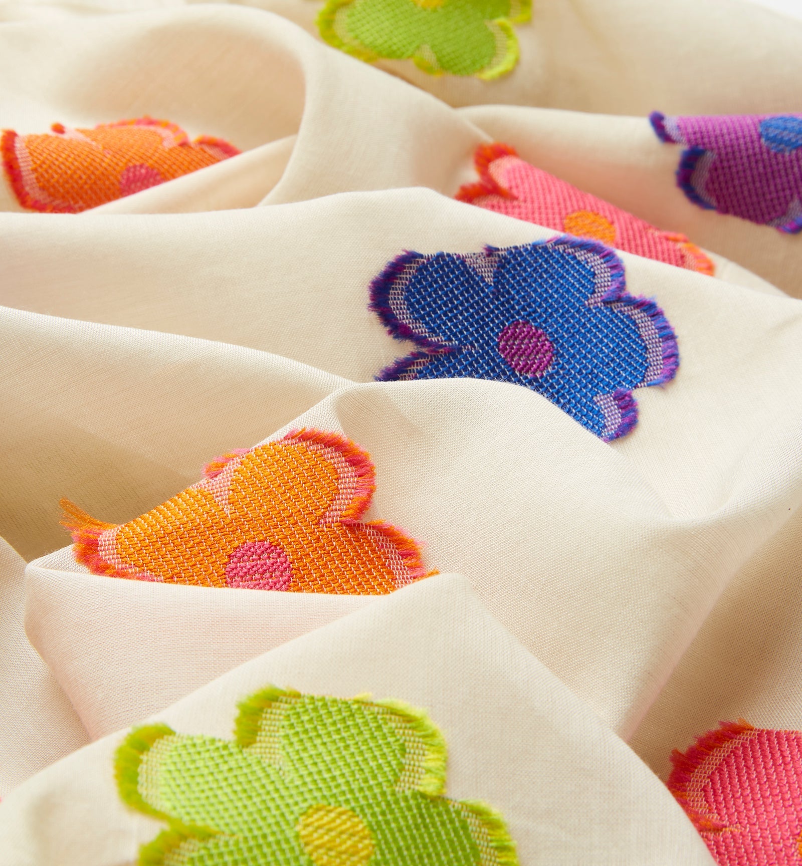 LINGO FLORAL DOT PATTERN SCARF - La Canadienne