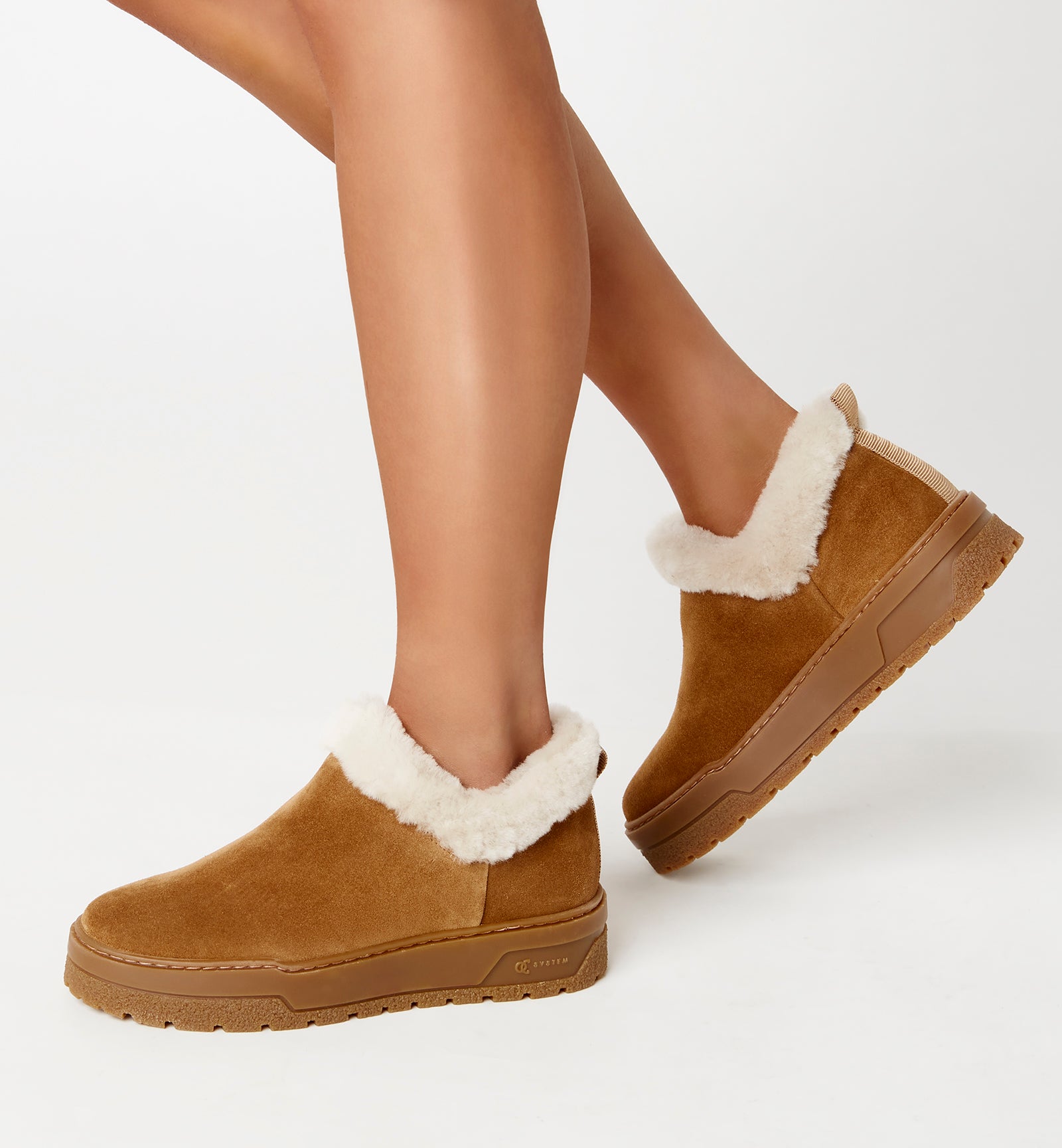 LUGANO BOTTINES EN SUÈDE DOUBLÉES DE MOUTON