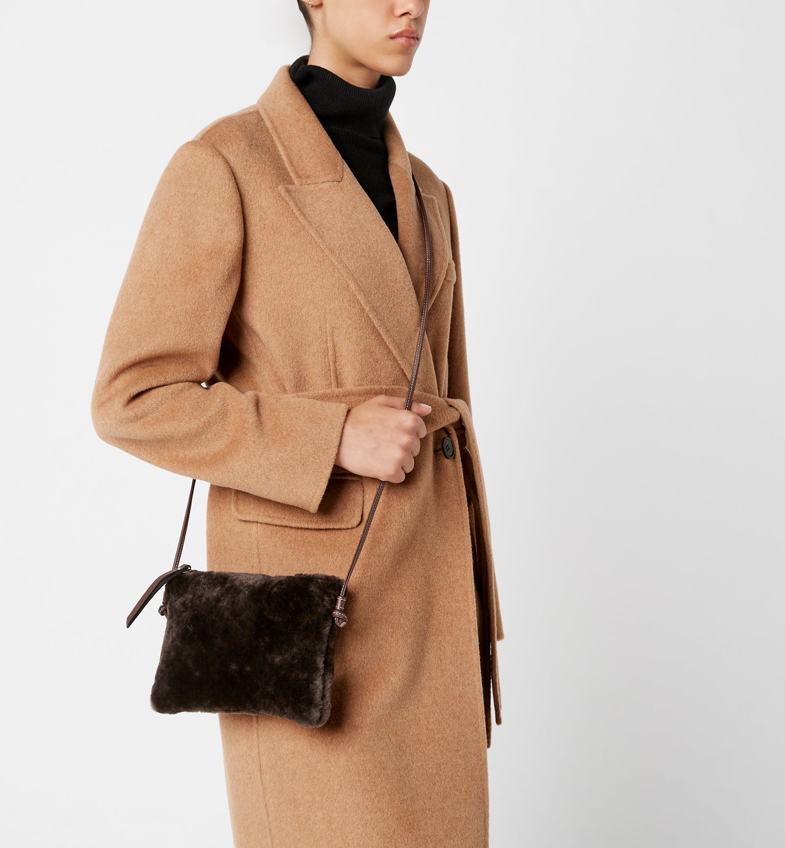 MACHELLE SHEARLING CROSSBODY BAG