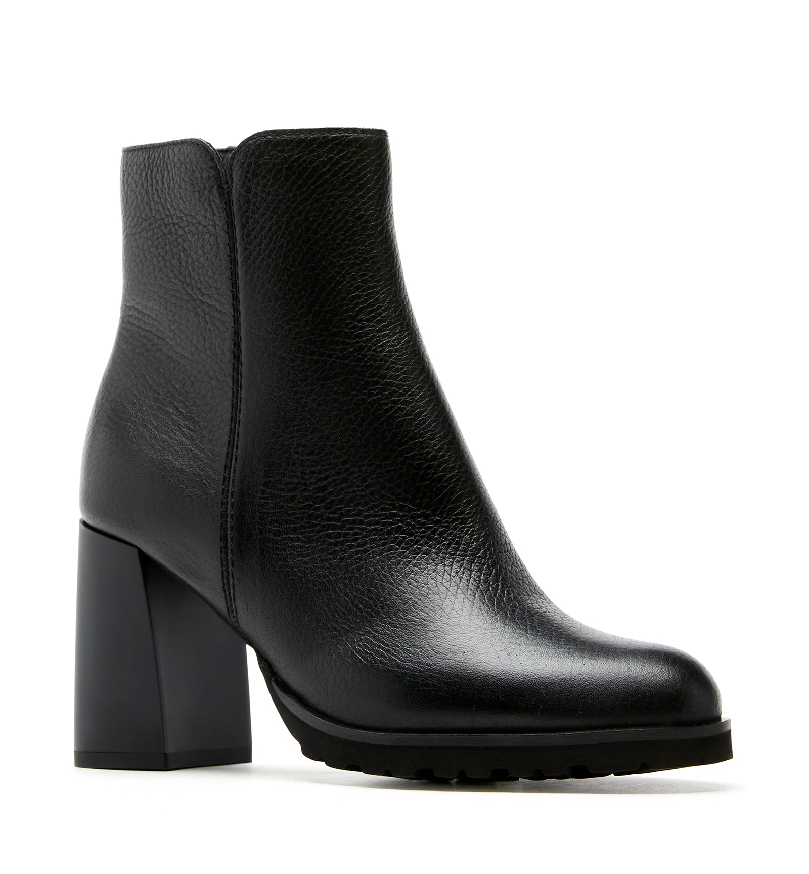 MAGGIE BOTTILLON EN CUIR GRAINÉ