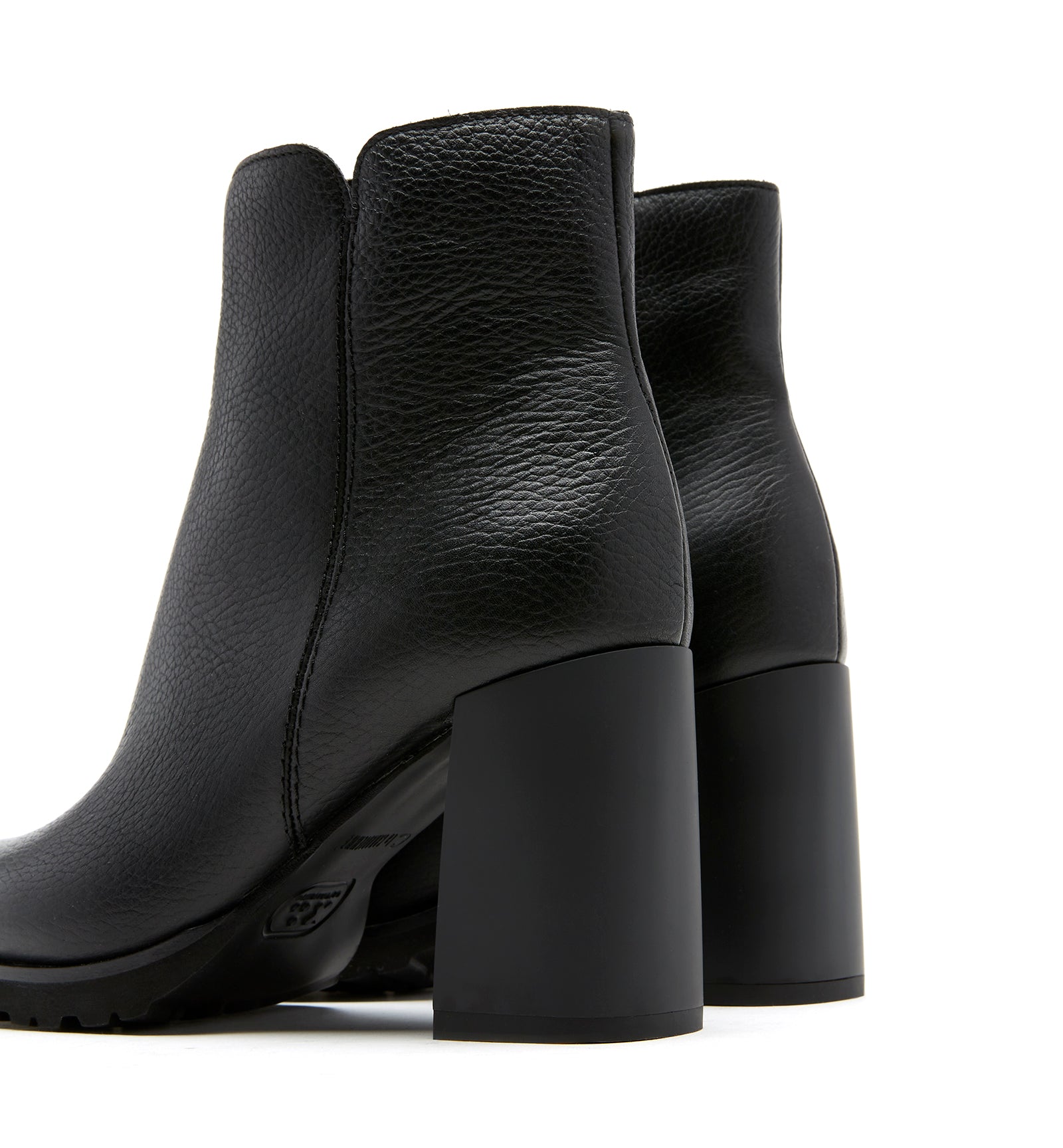 MAGGIE BOTTILLON EN CUIR GRAINÉ