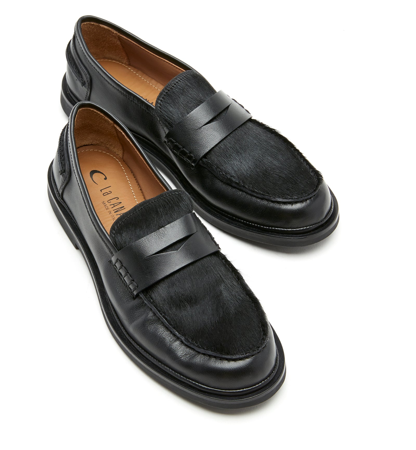 MAGNOLIA MOCASSIN EN CUIR POILU