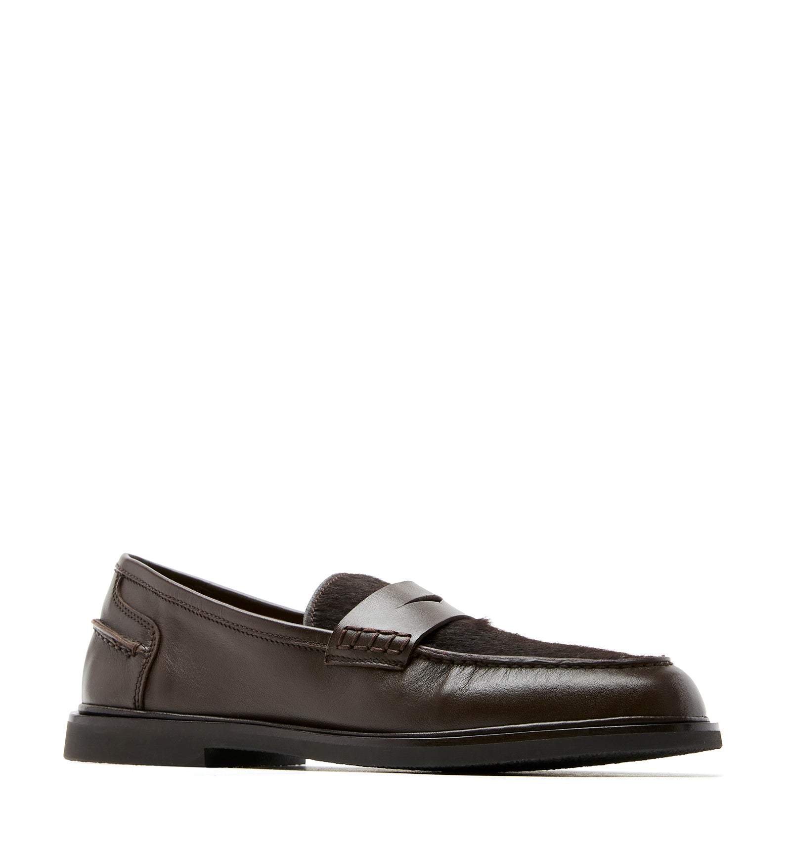 MAGNOLIA MOCASSIN EN CUIR POILU