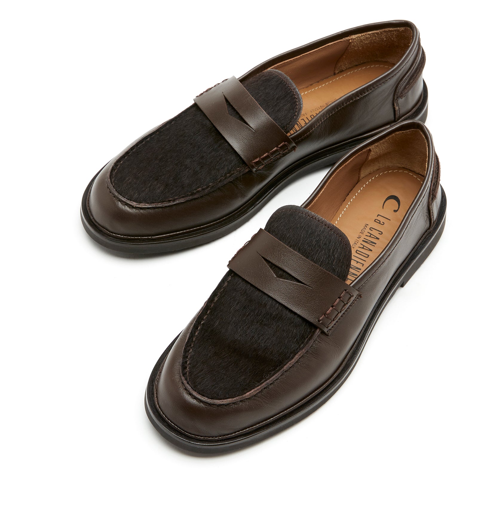 MAGNOLIA MOCASSIN EN CUIR POILU