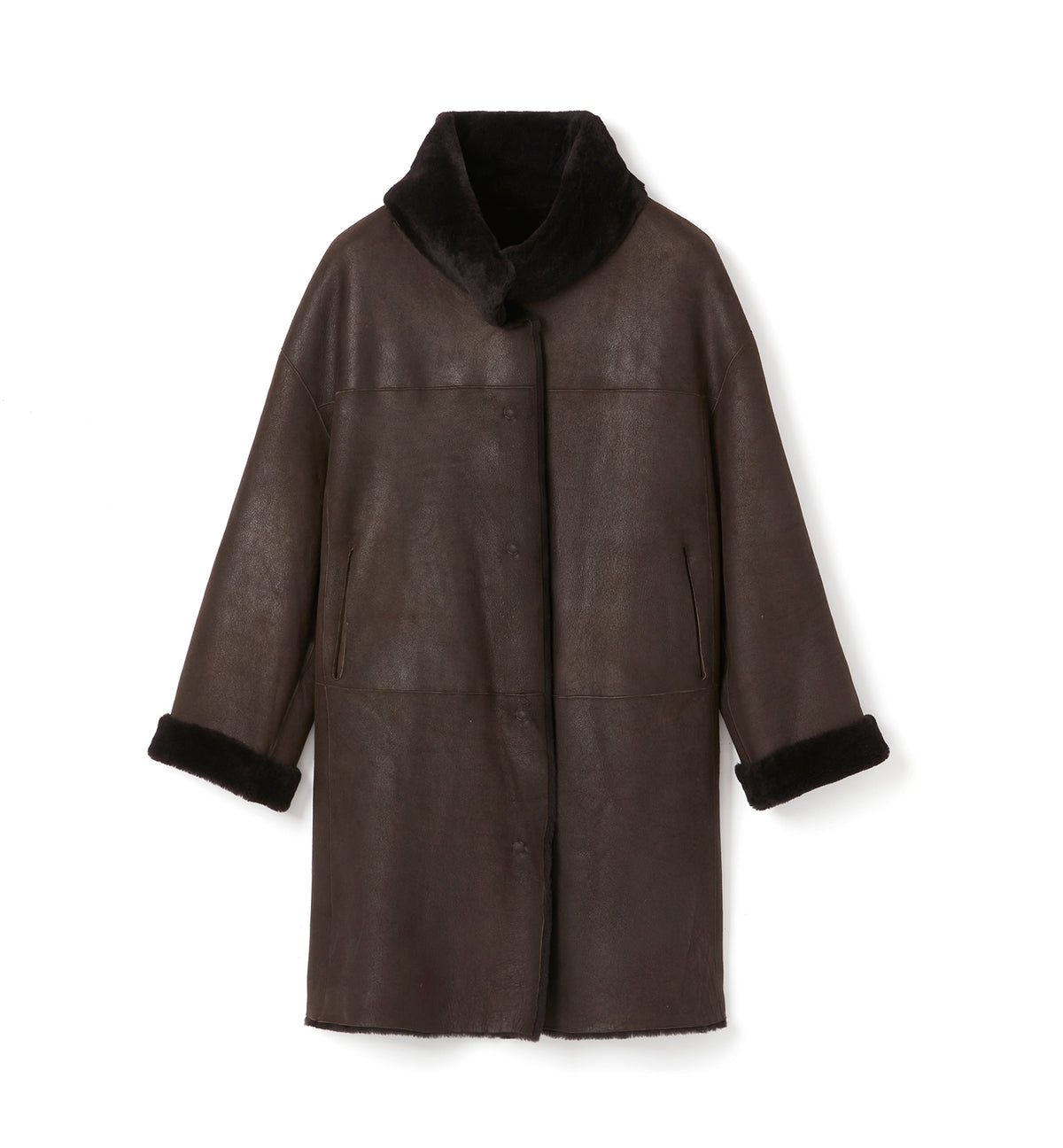 NERO MANTEAU LONG RÉVERSIBLE EN MOUTON — Elément 8 de 34