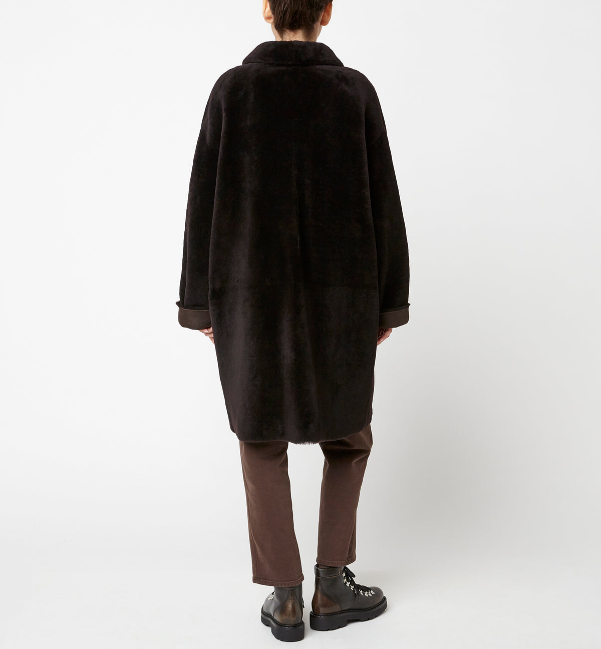 NERO MANTEAU LONG RÉVERSIBLE EN MOUTON — Elément 12 de 34