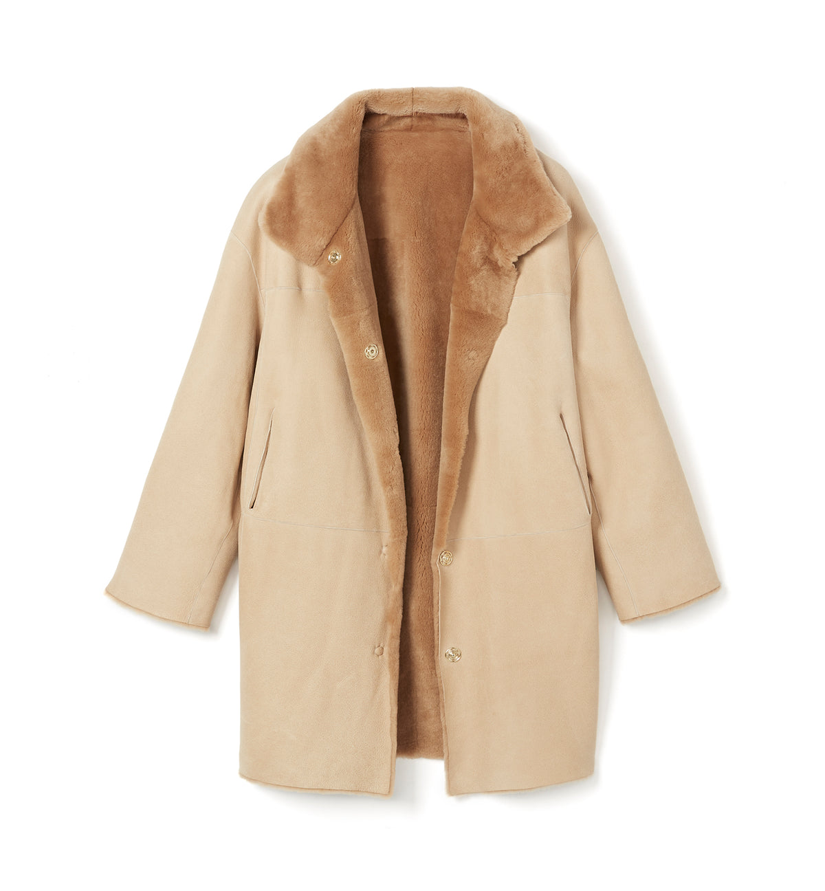 NERO MANTEAU LONG RÉVERSIBLE EN MOUTON — Elément 17 de 34