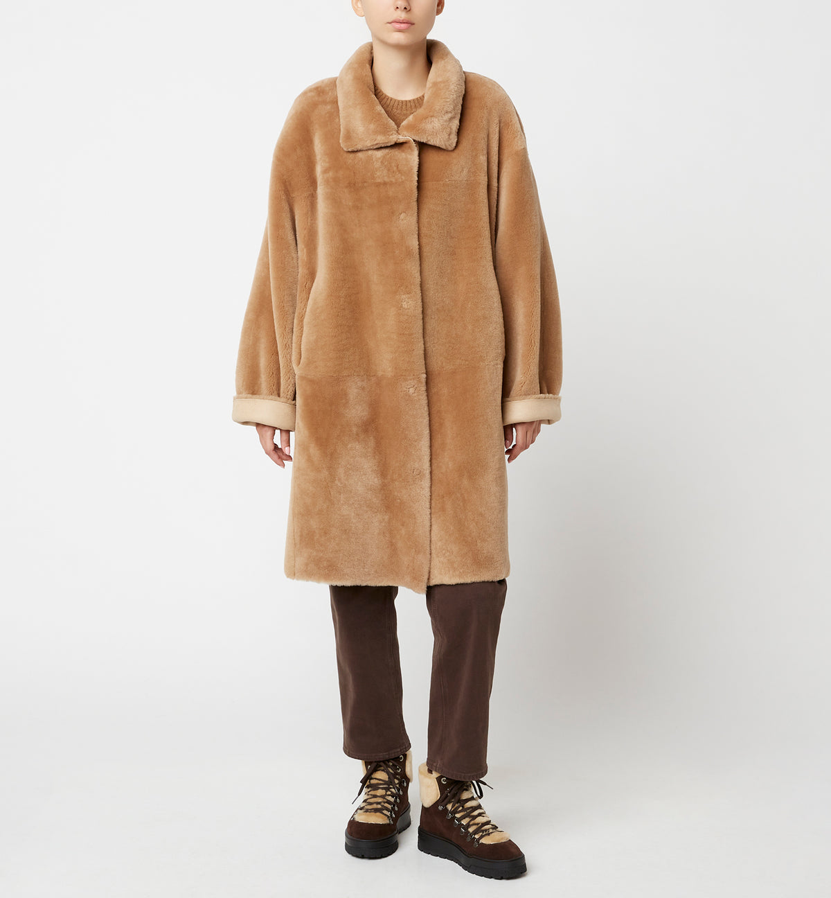 NERO MANTEAU LONG RÉVERSIBLE EN MOUTON — Elément 23 de 34