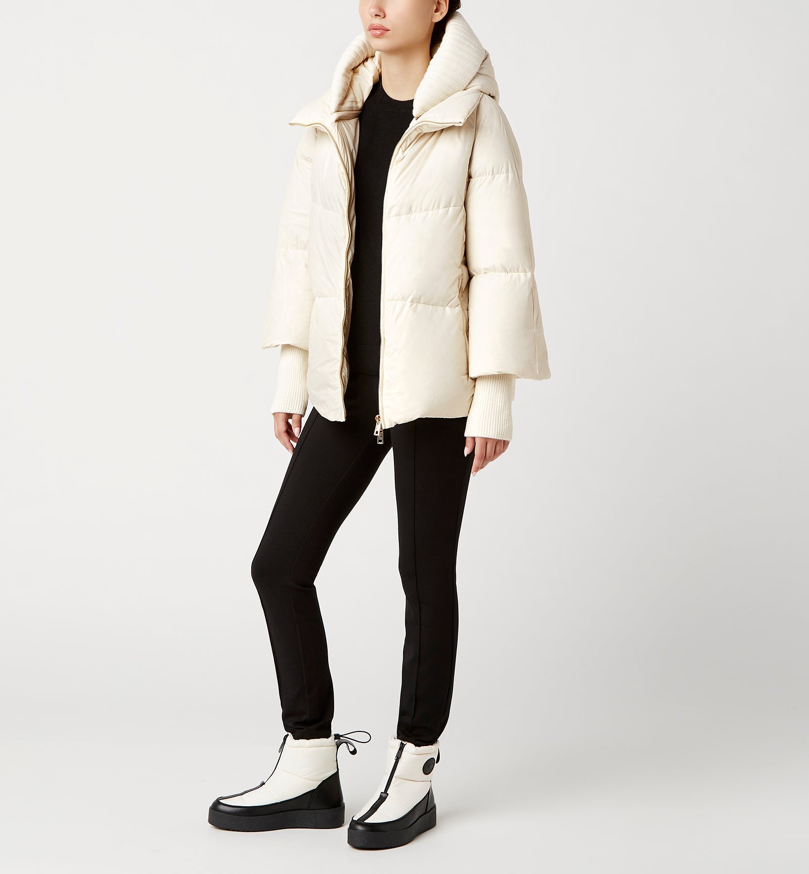 NYX HOODED SHORT PUFFER COAT - La Canadienne