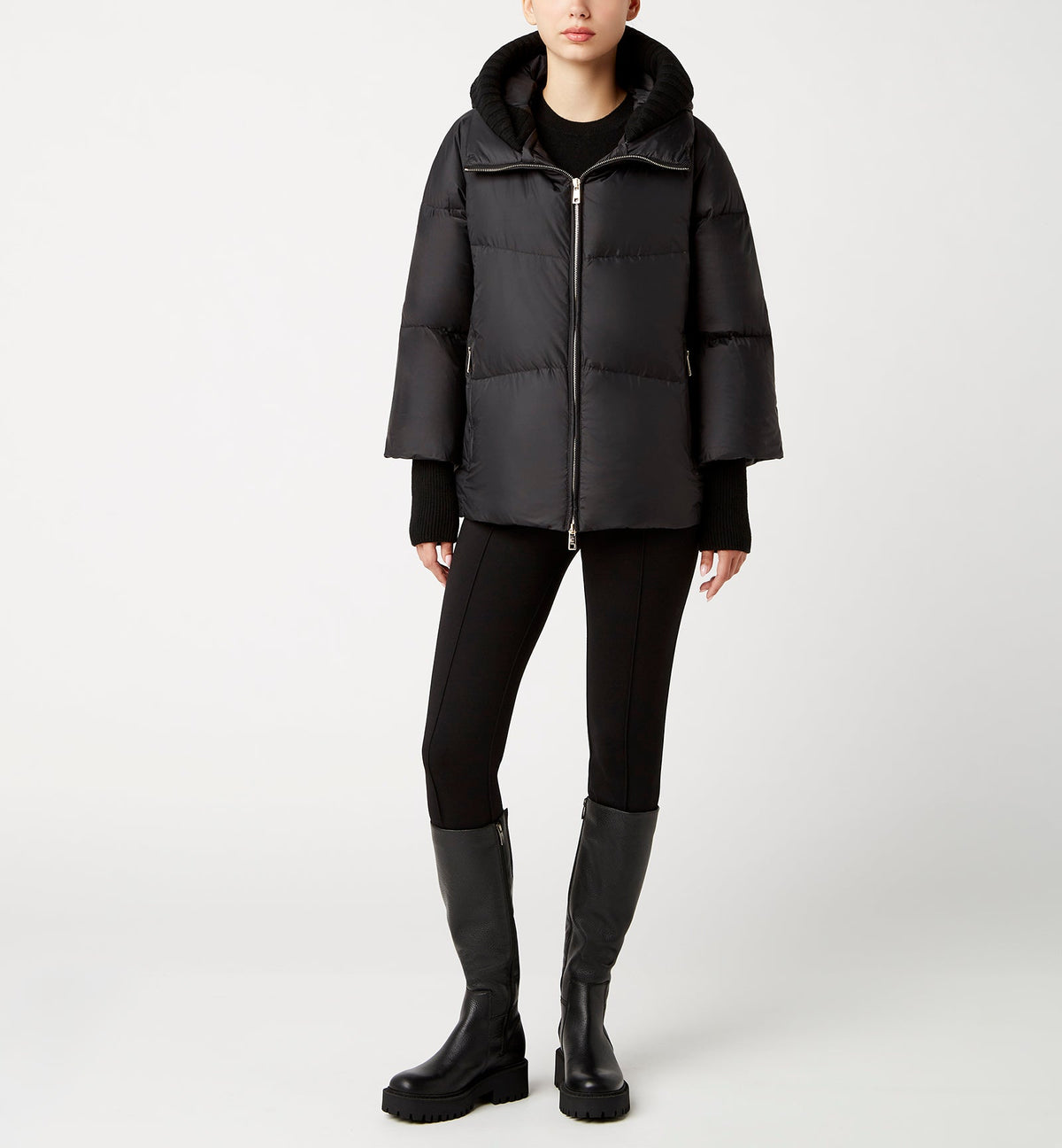 NYX HOODED SHORT PUFFER COAT - La Canadienne