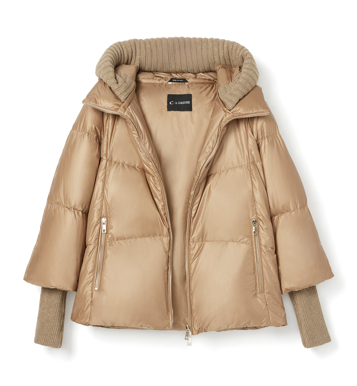 NYX HOODED SHORT PUFFER COAT - La Canadienne