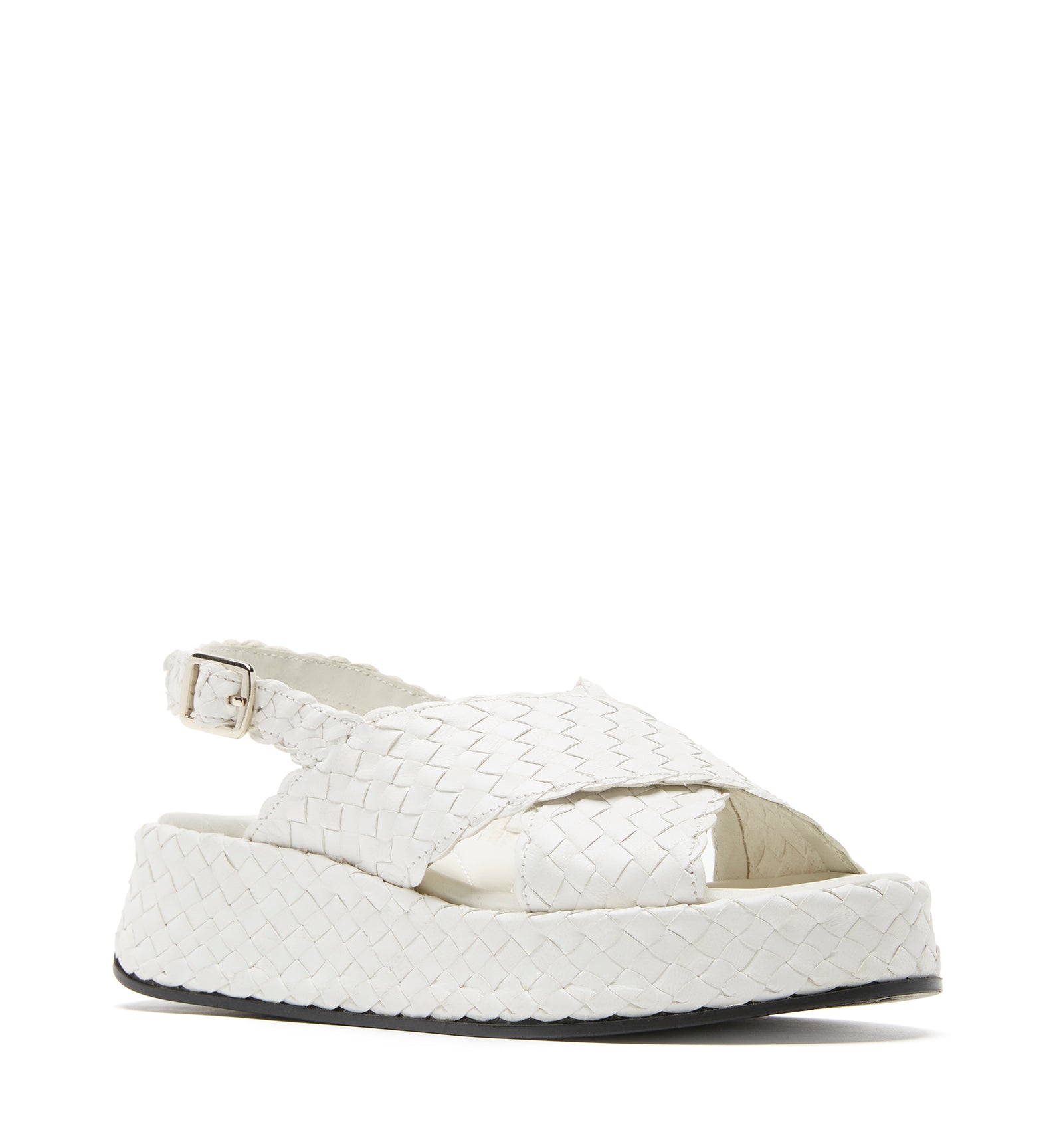 PACIFIK SANDALE EN CUIR TRESSÉ