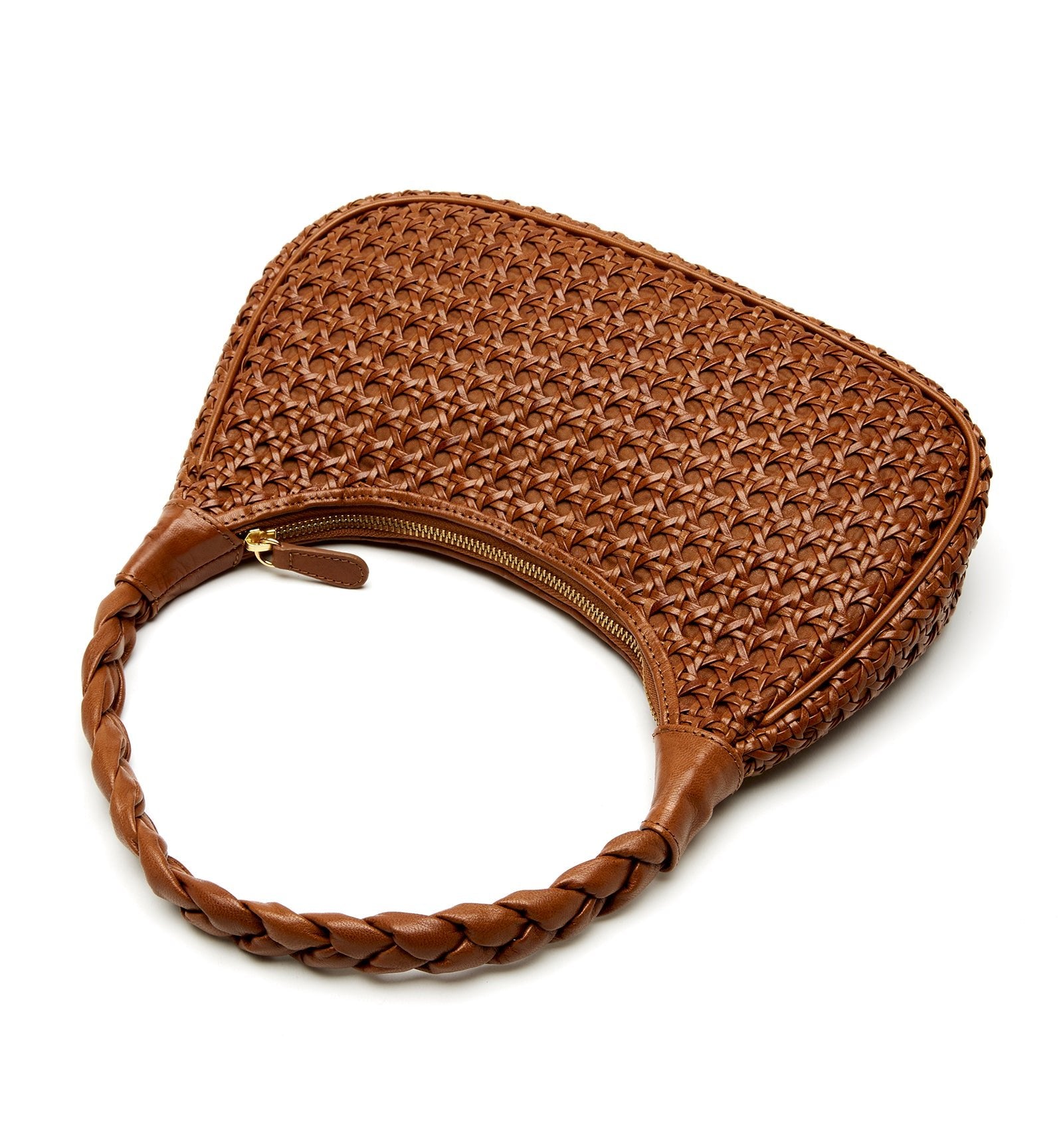 PATTI WOVEN LEATHER SHOULDER BAG - La Canadienne