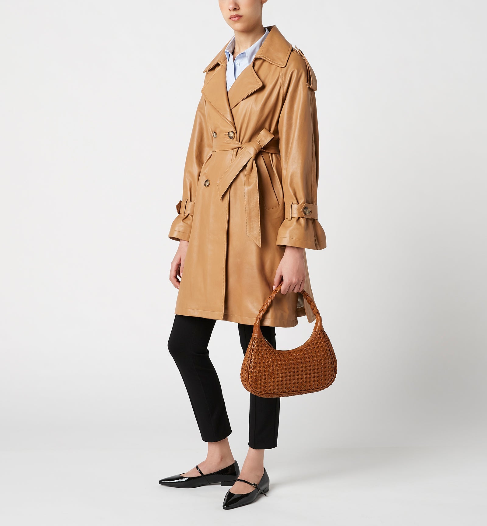 PATTI WOVEN LEATHER SHOULDER BAG - La Canadienne