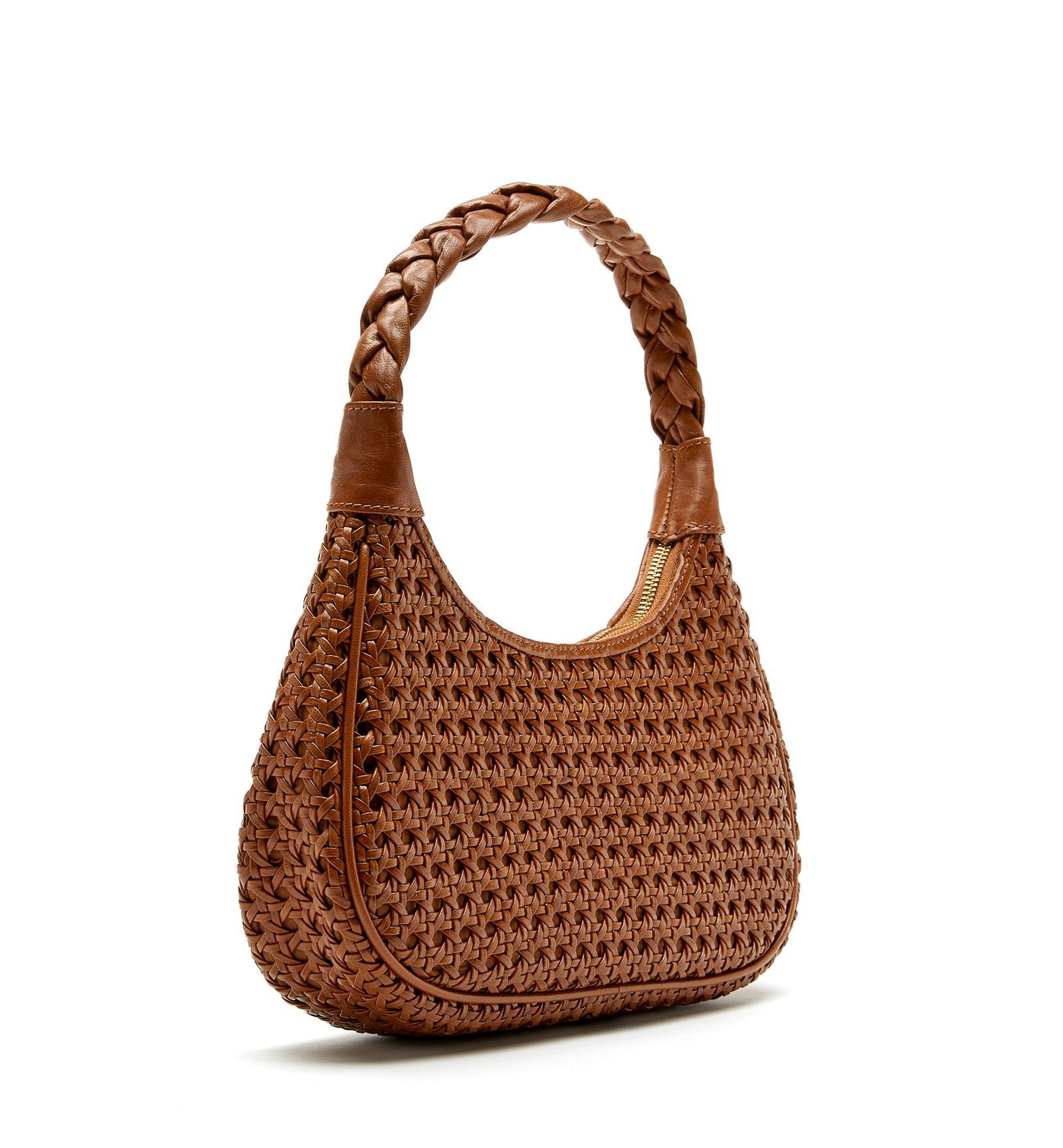 PATTI WOVEN LEATHER SHOULDER BAG - La Canadienne
