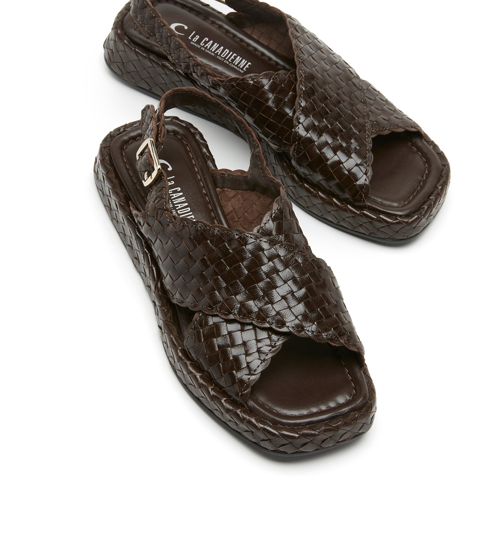 PEDRA WOVEN LEATHER SANDAL