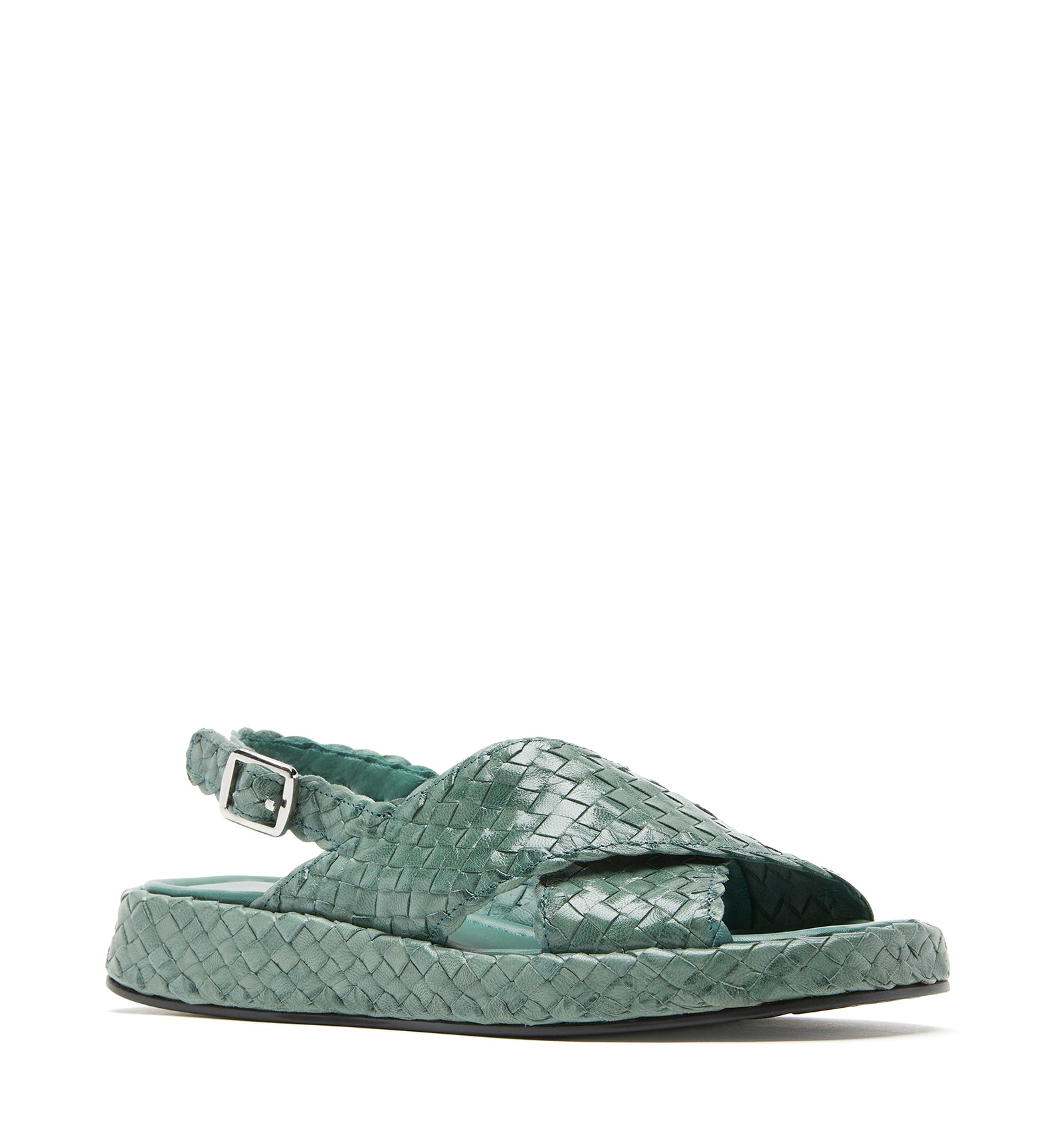 PEDRA WOVEN LEATHER SANDAL